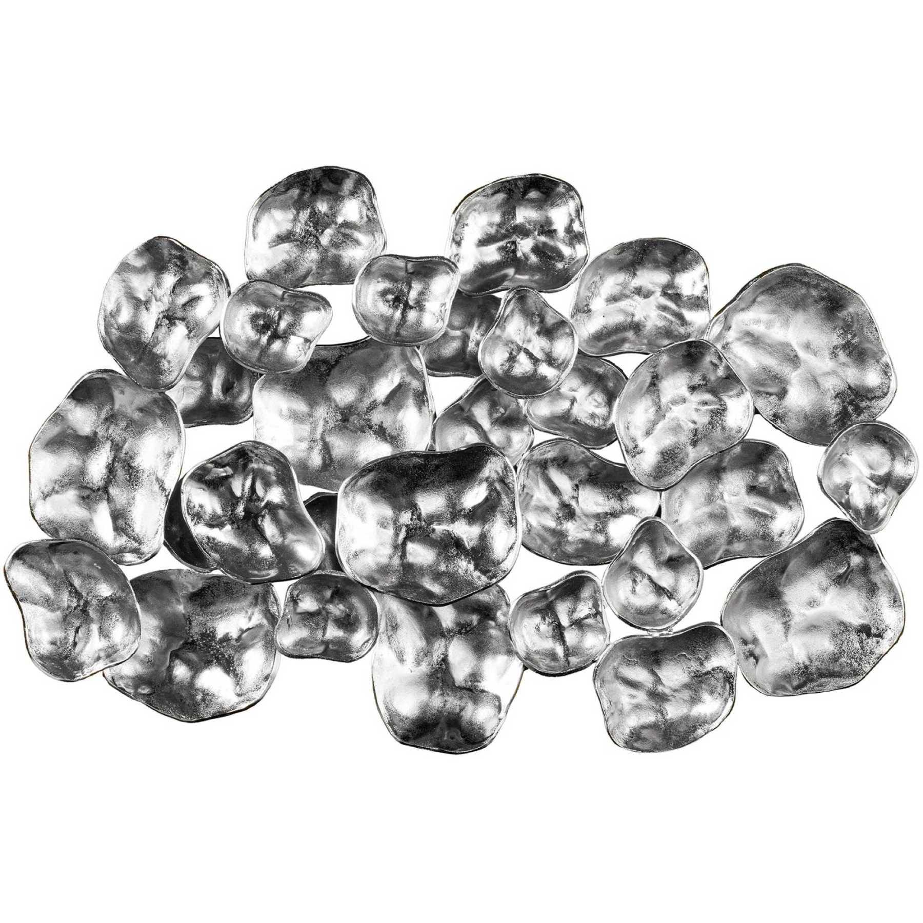 Wanddekoration Bowl Metall silber 100cm Handgemacht
