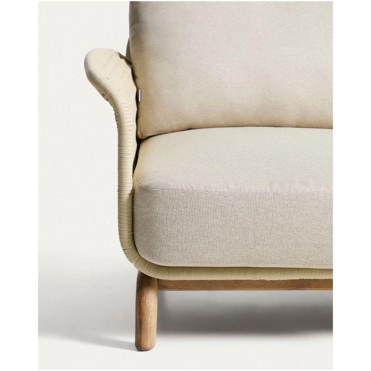 Gartensofa 3-Sitzer Alipa Akazienholz massiv Seil ecru 235