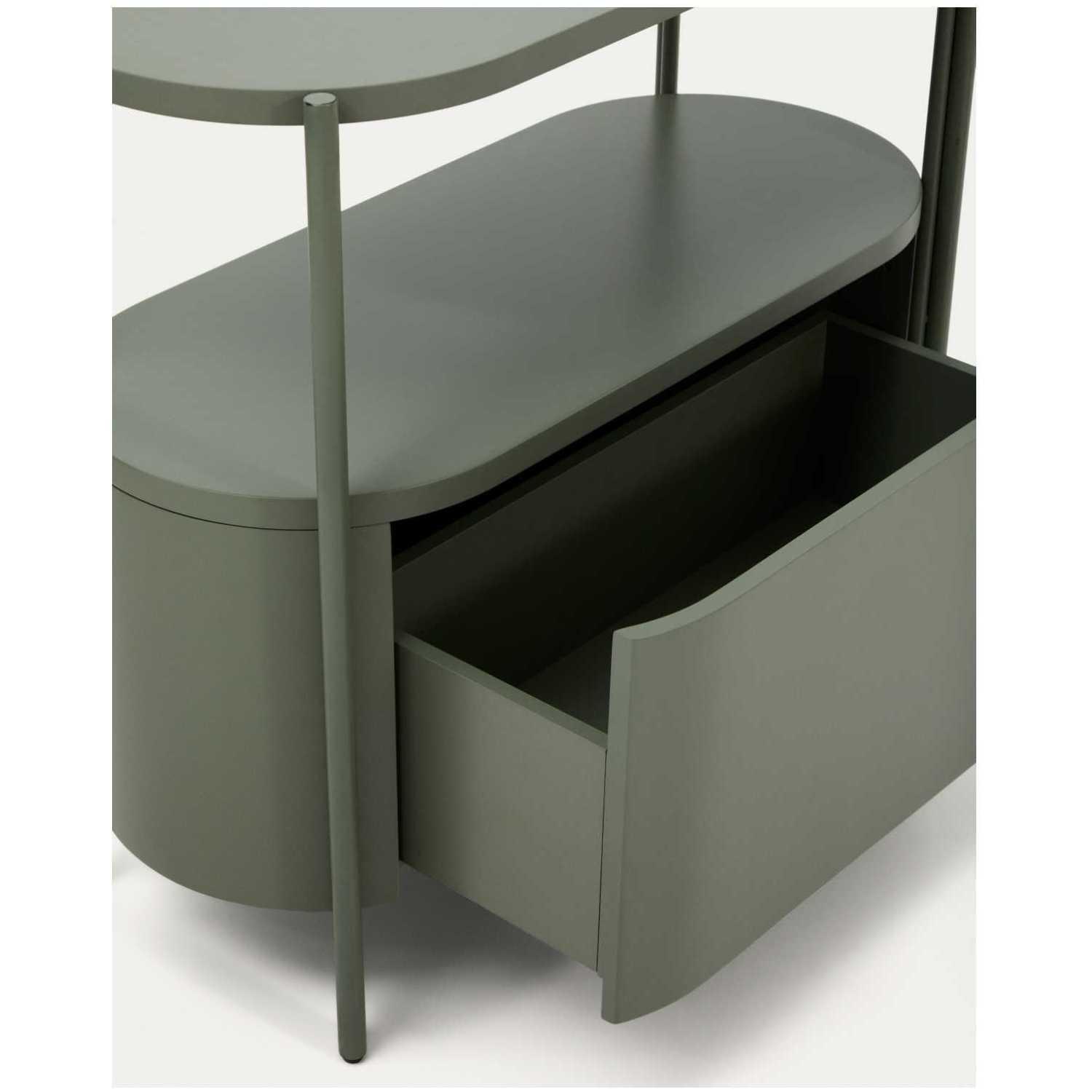 Badezimmermöbel Arely mit Stahlgestell und grün lackiertem MDF 90x40