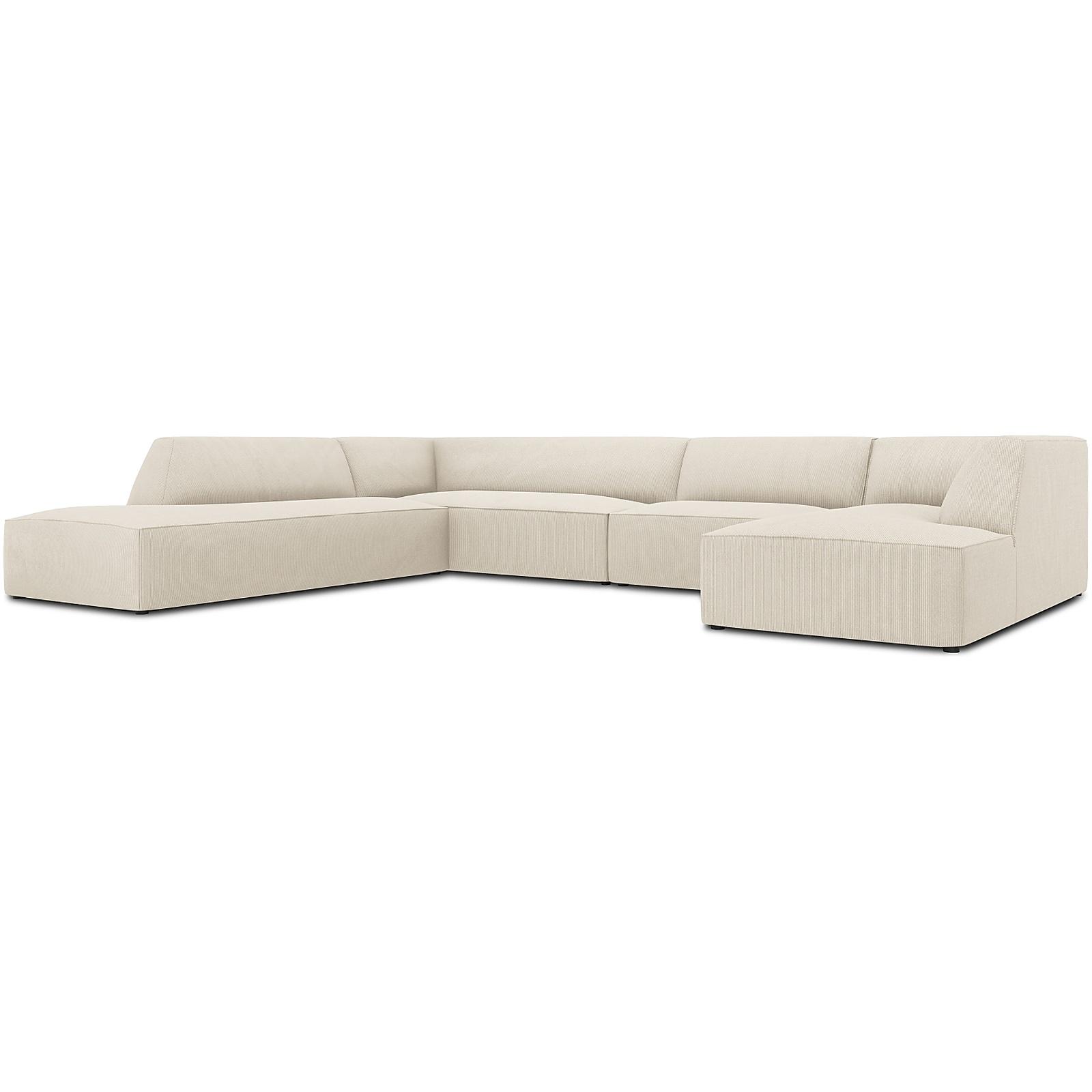 Wohnlandschaft U-Sofa Ruby - Ausrichtung: links - Bezug: Corduroy (Scala), Light Beige