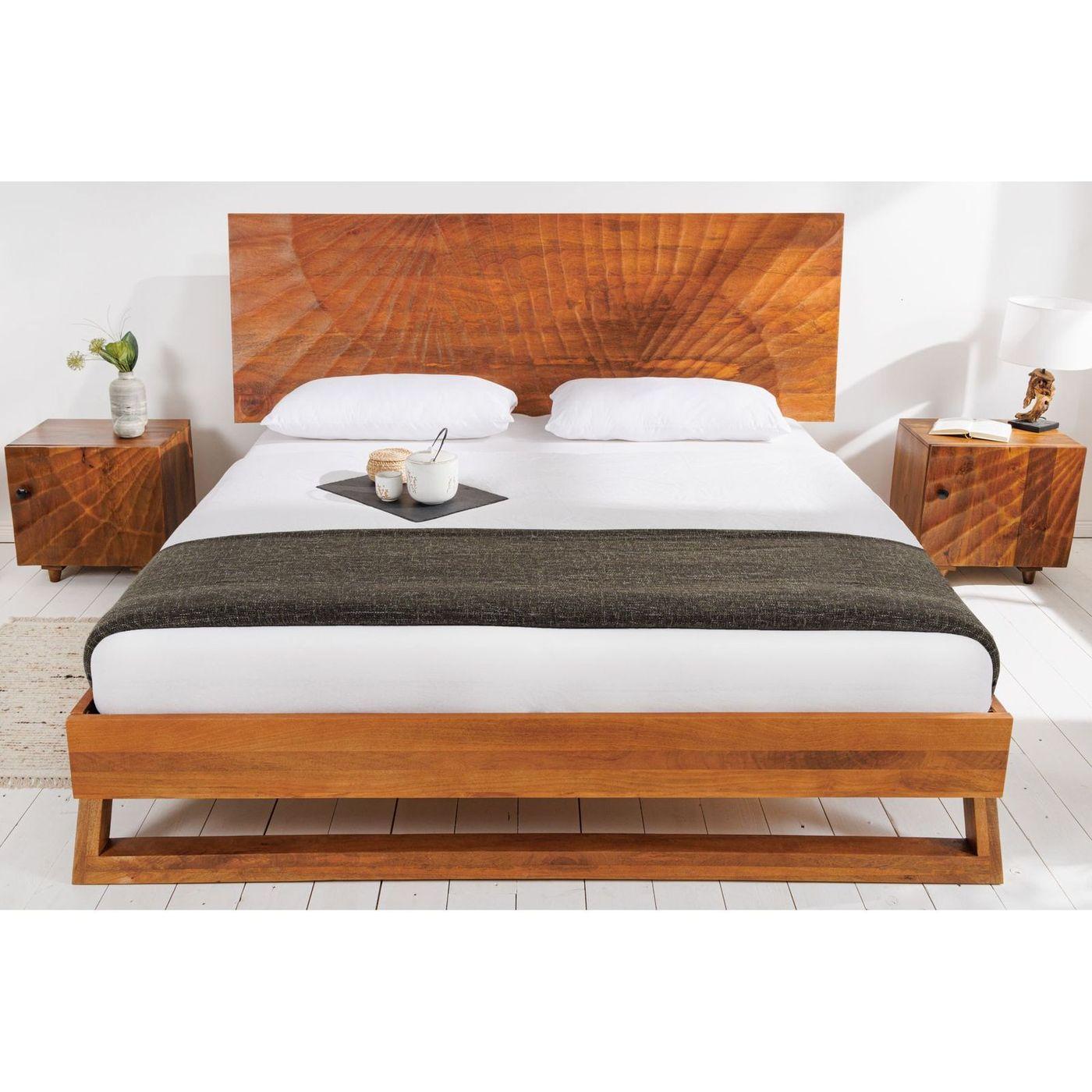 Holzbett Vintage Baraya 180x200 Mango braun