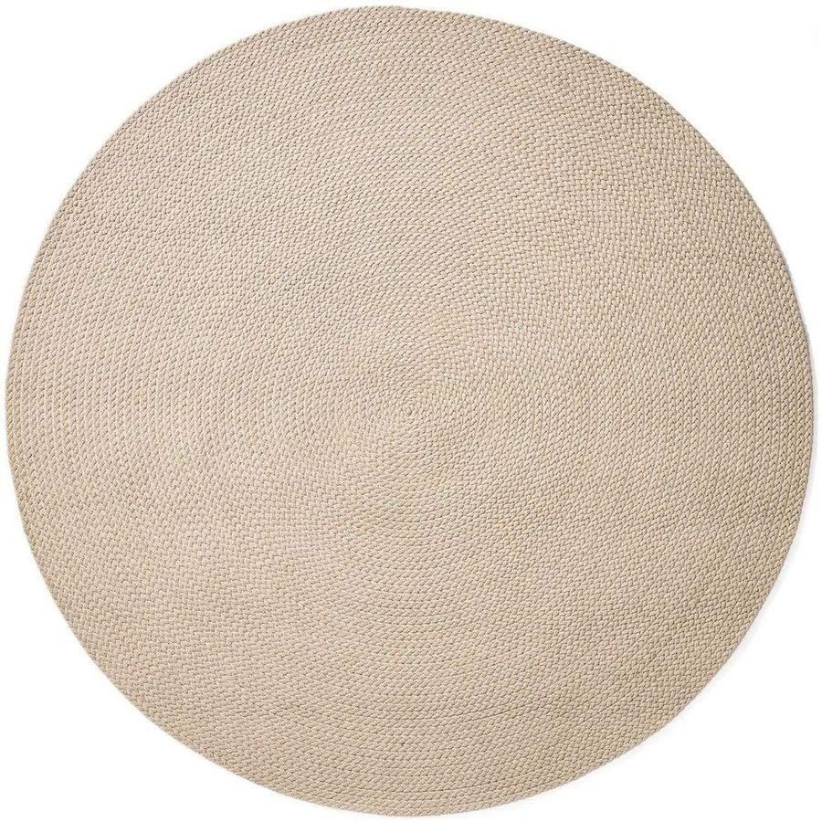 Gartenteppich rund Outdoor Despas Synthetikfaser ecru 150x150