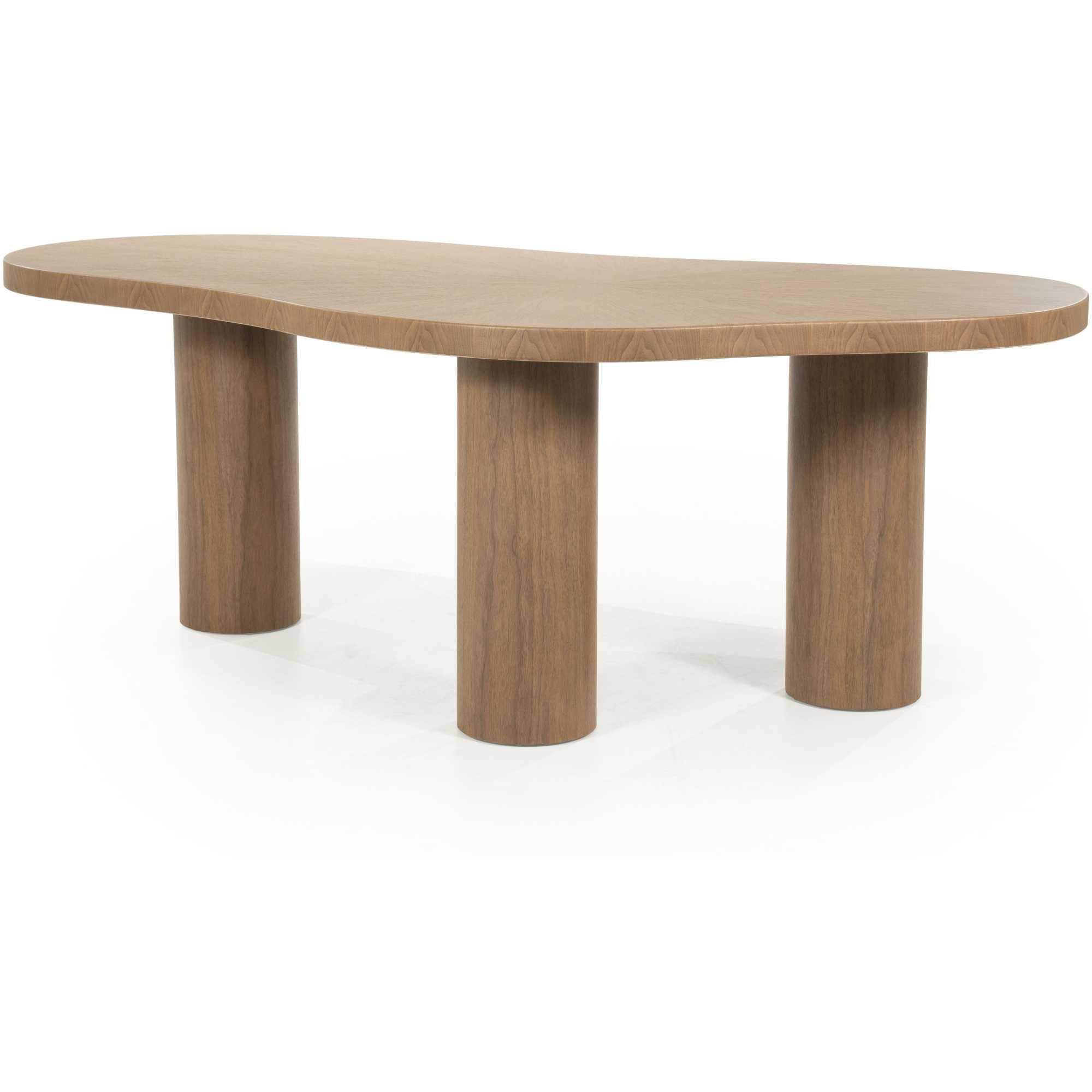 Esstisch Holztisch organisch Charlie Walnussfurnier natur 215x110