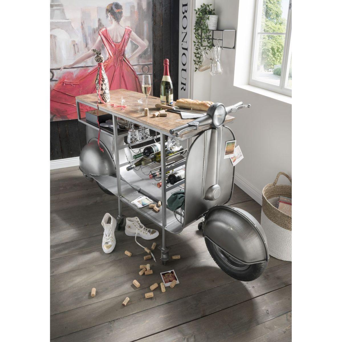 Bartheke Vespa Unikat silber