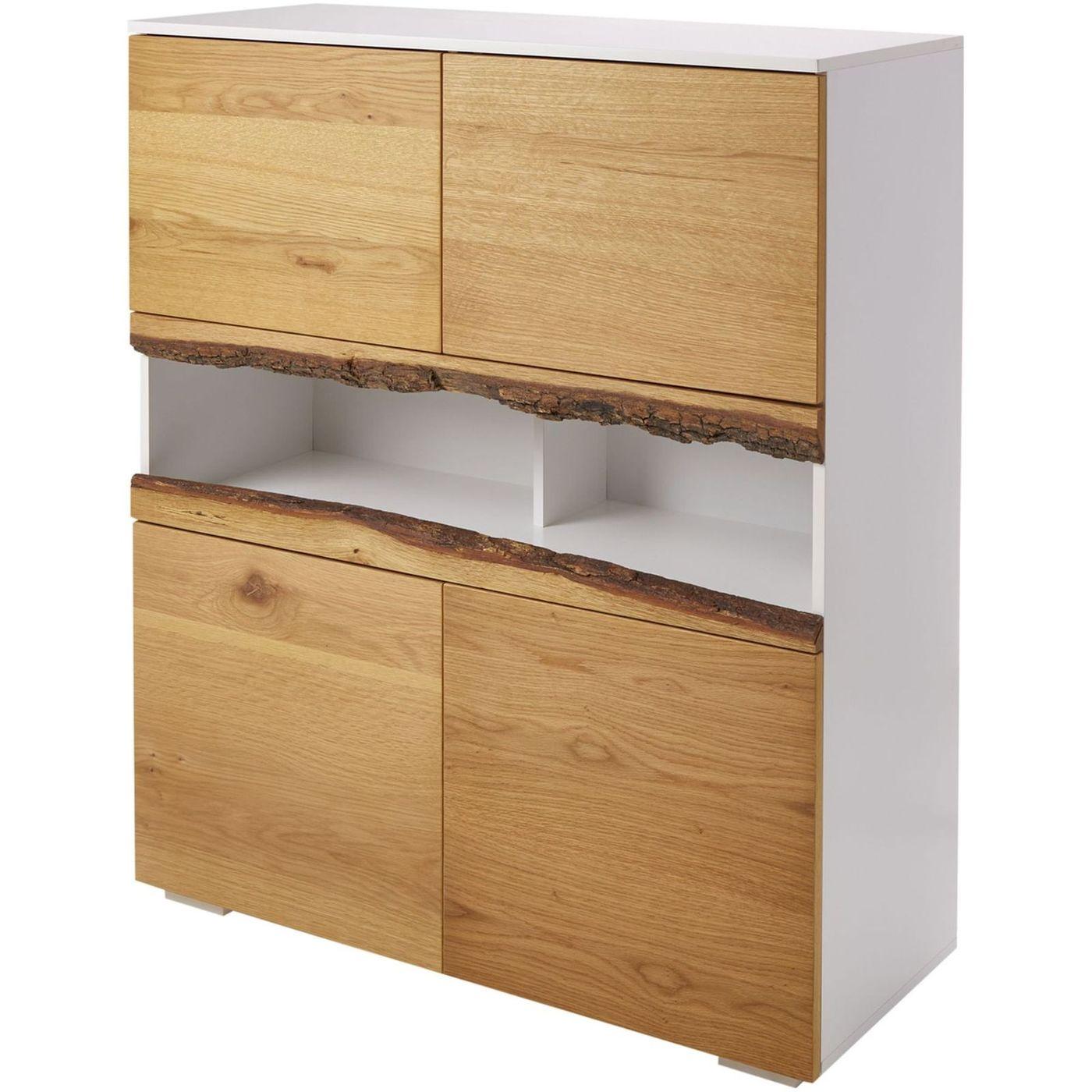 Highboard Modern House 100x115 weiss Eiche
