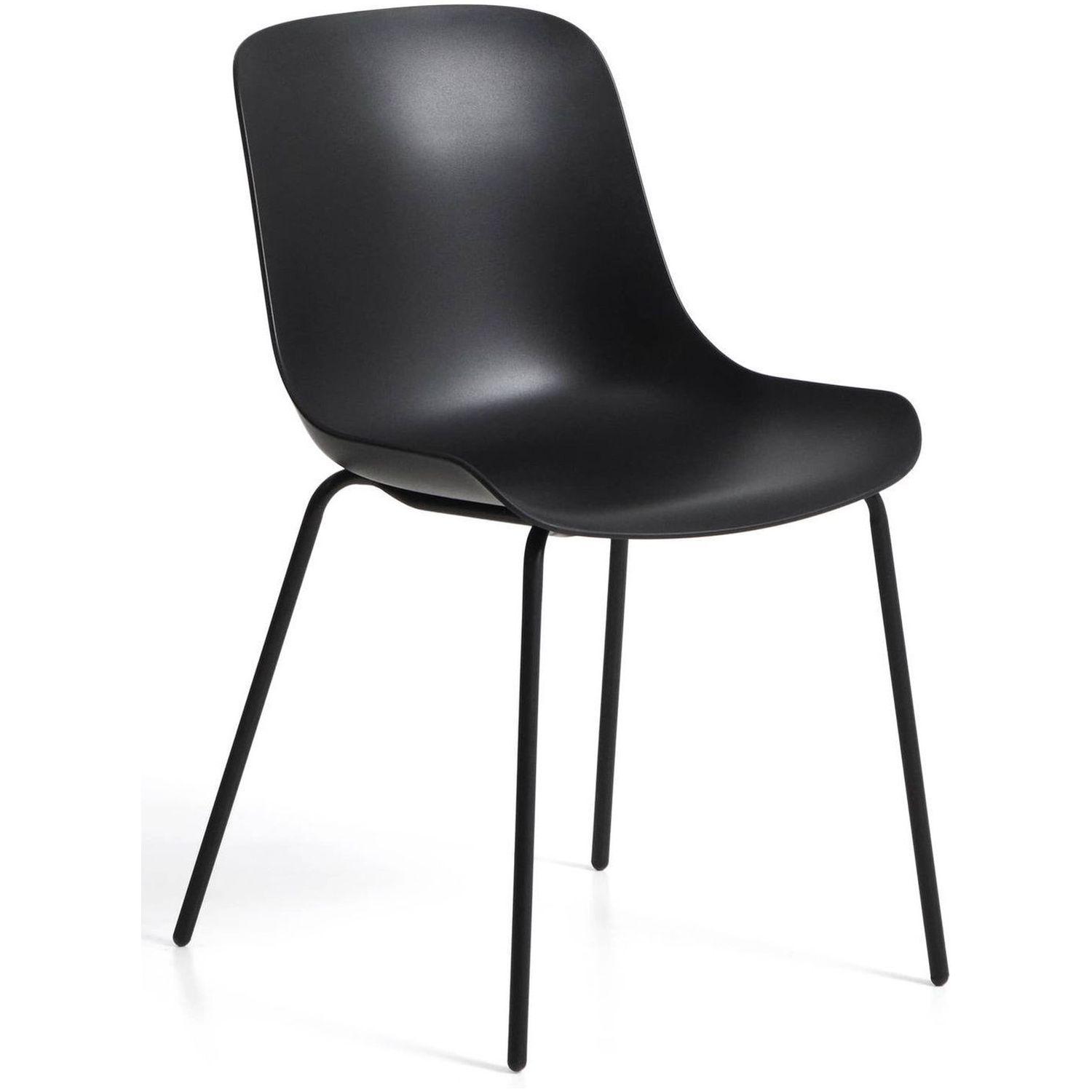 Esszimmerstuhl Altea Kunststoff Stahl schwarz