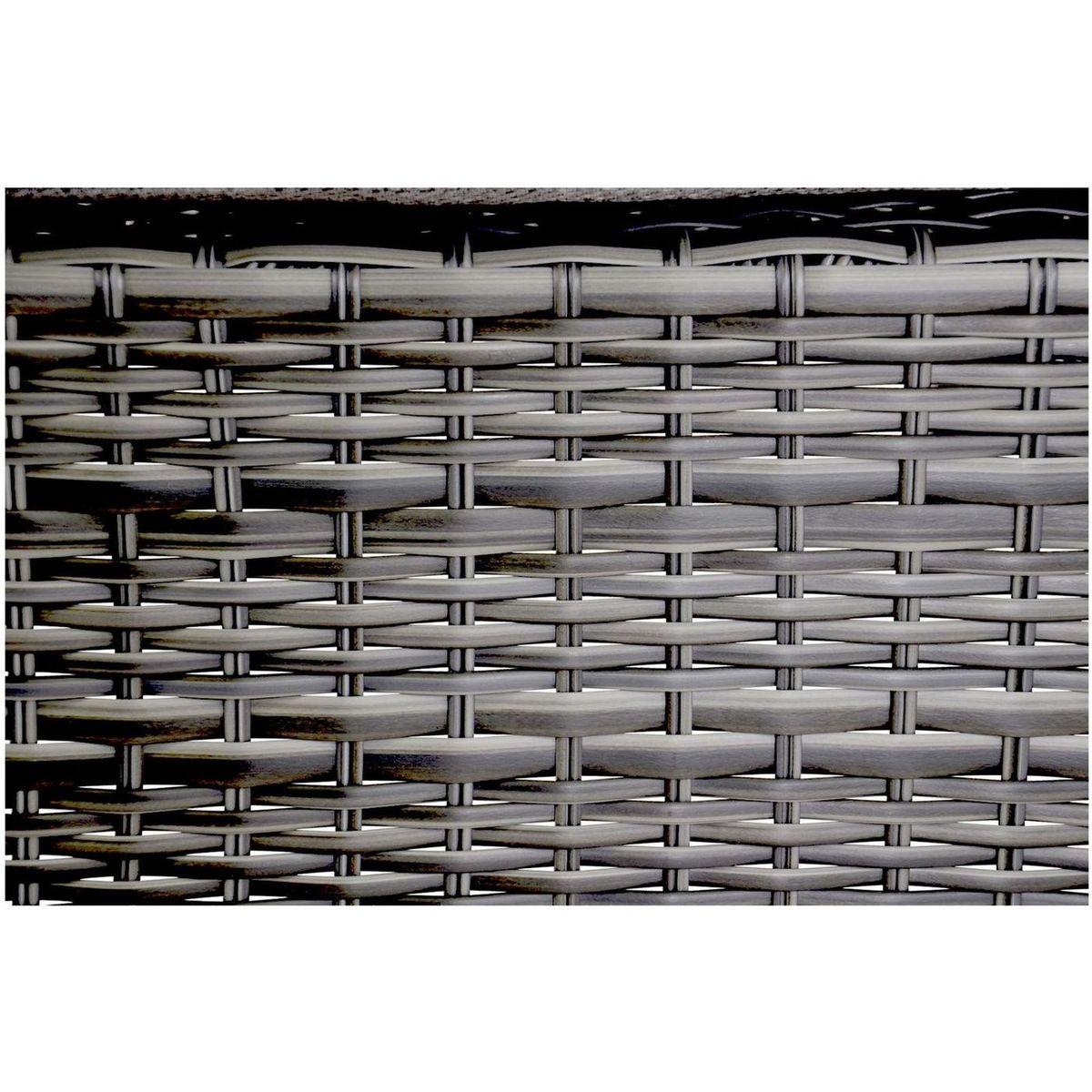 Poly Rattan Gartenstuhl Hocker Parma anthrazit