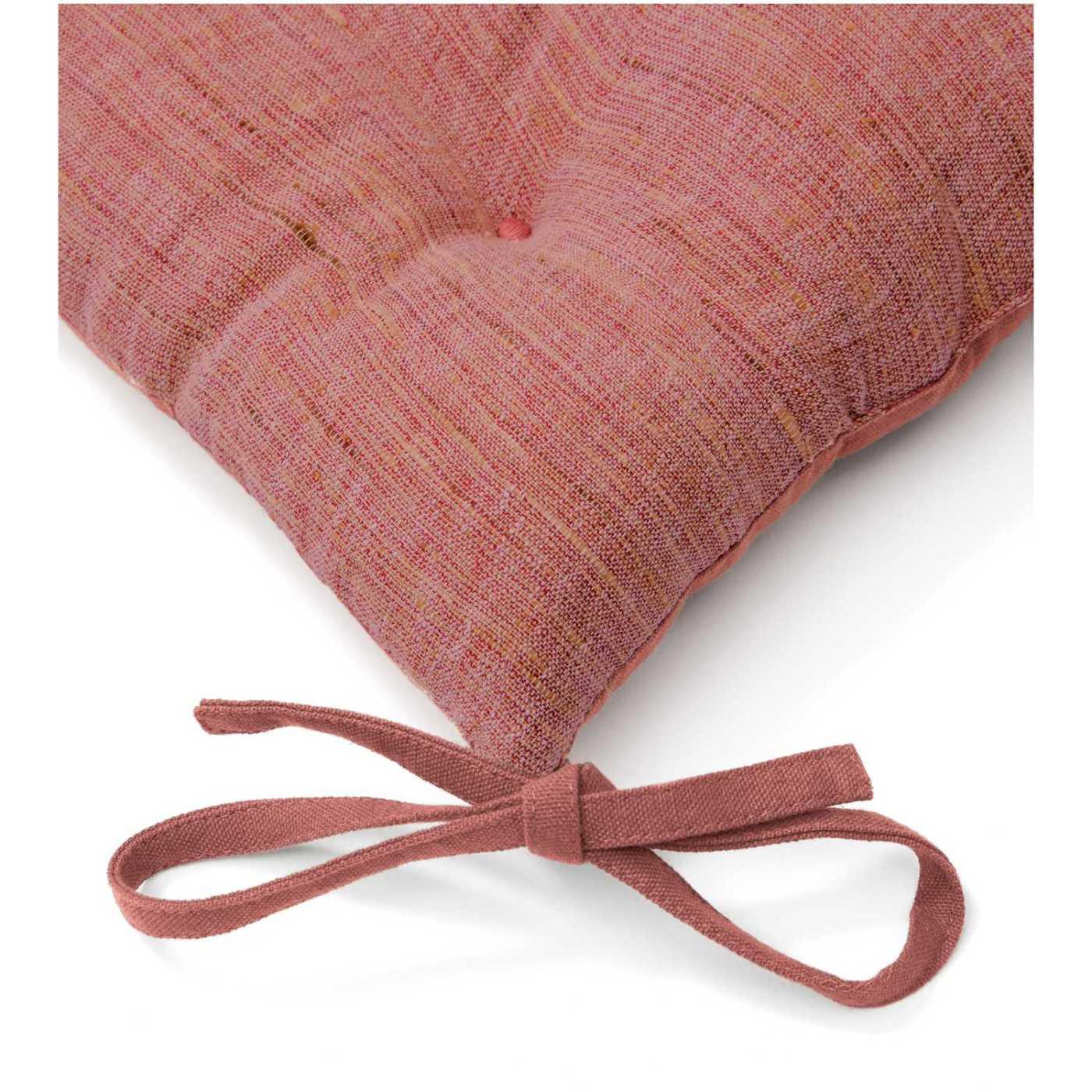 Stuhlkissen quadratisch Aren Stoff rosa 45x45