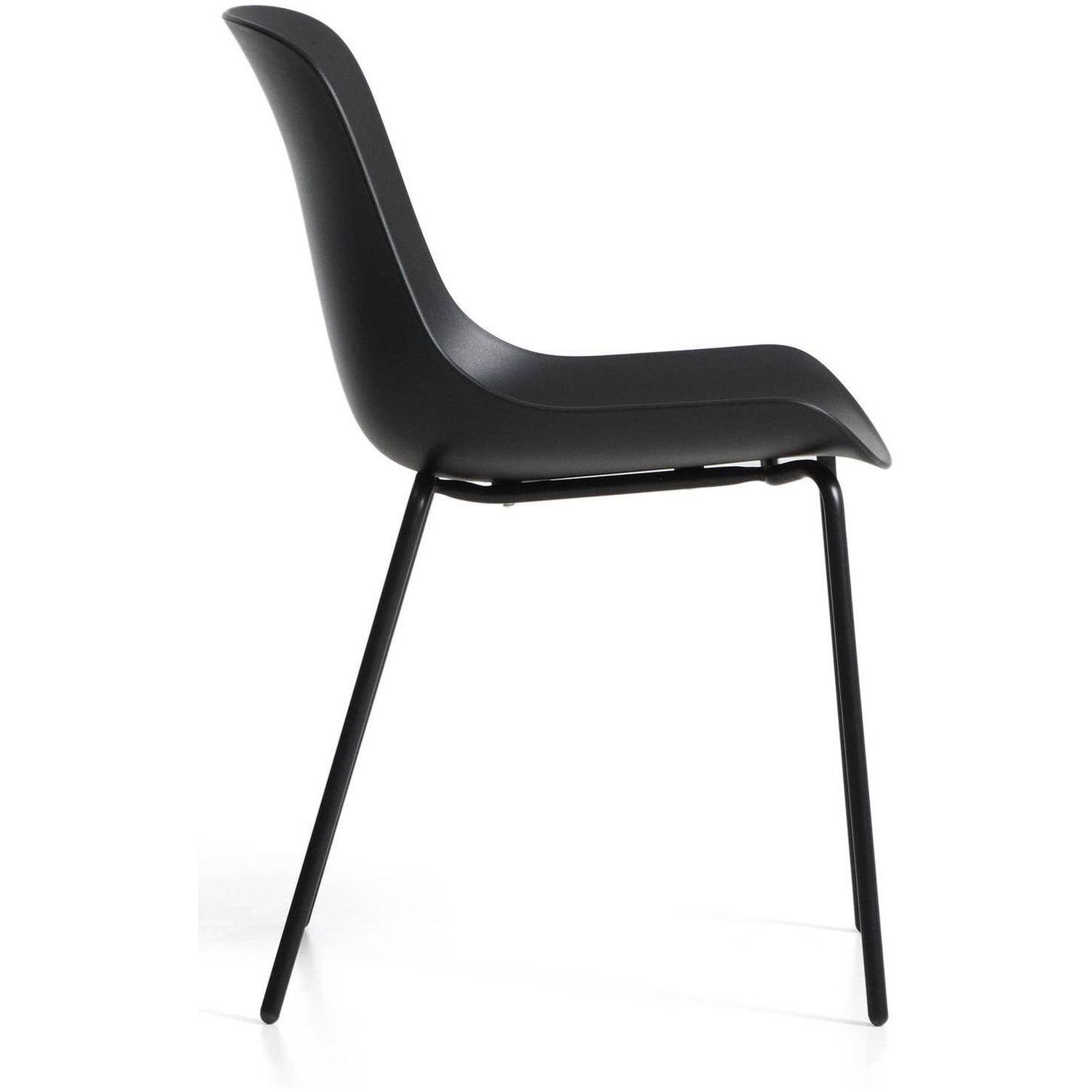 Esszimmerstuhl Altea Kunststoff Stahl schwarz