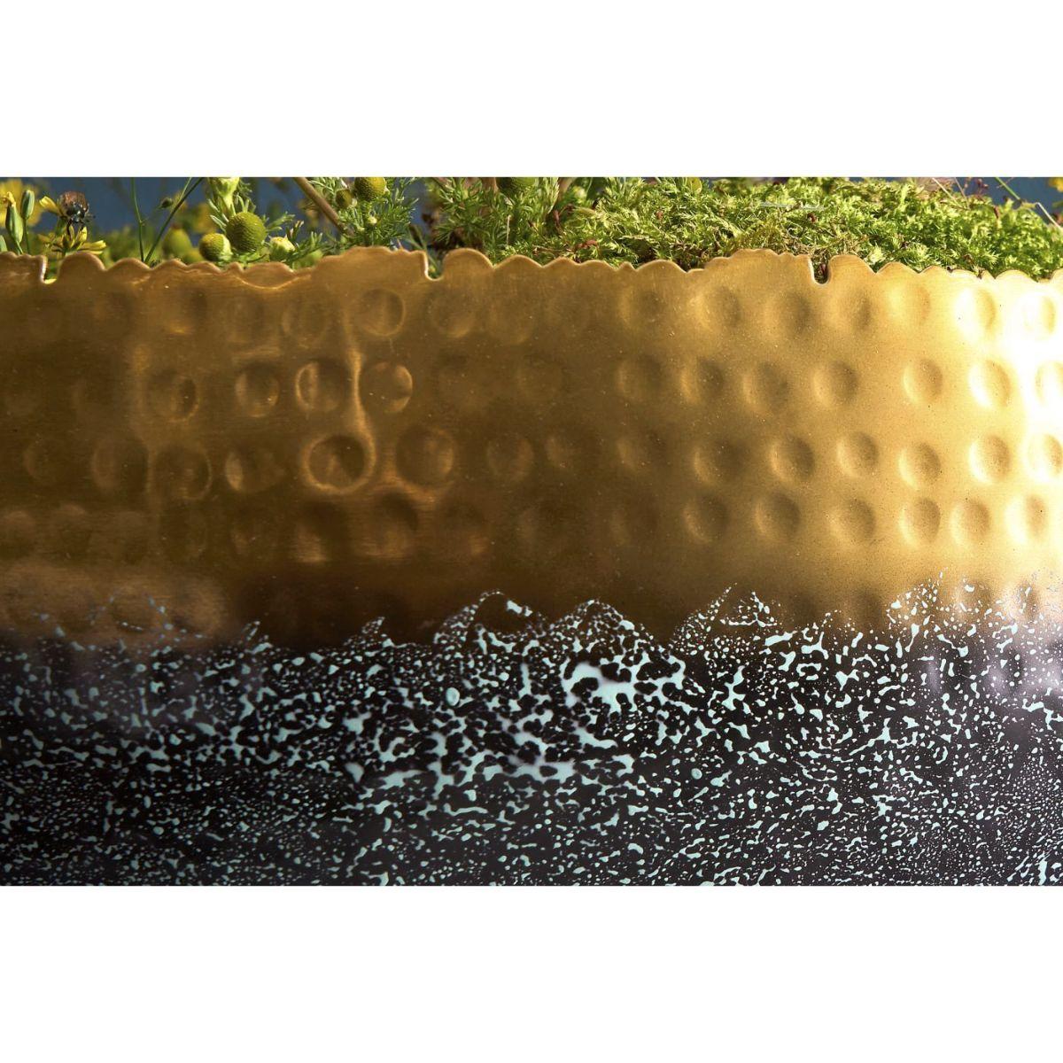 Deko Schale gross Bazzar Hammerschlag gold 52x52