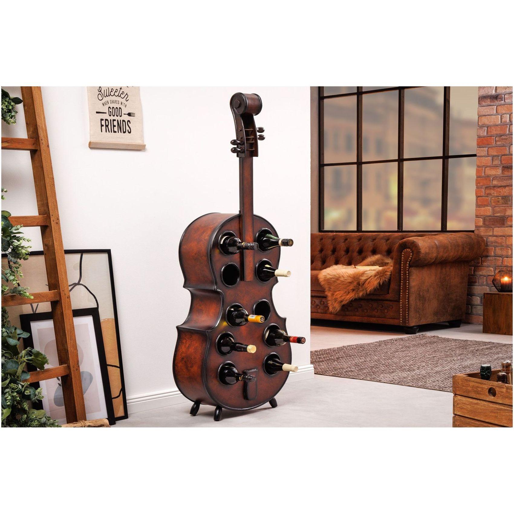 Weinregal Cello Gitarre Pinienholz braun