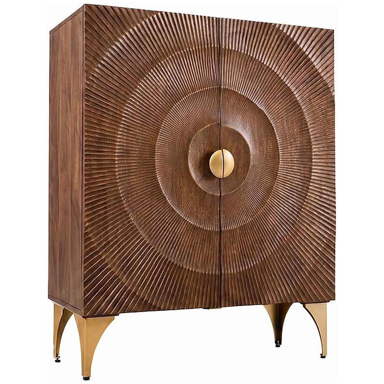 Hochkommode Himalaya Mangoholz braun 100x120