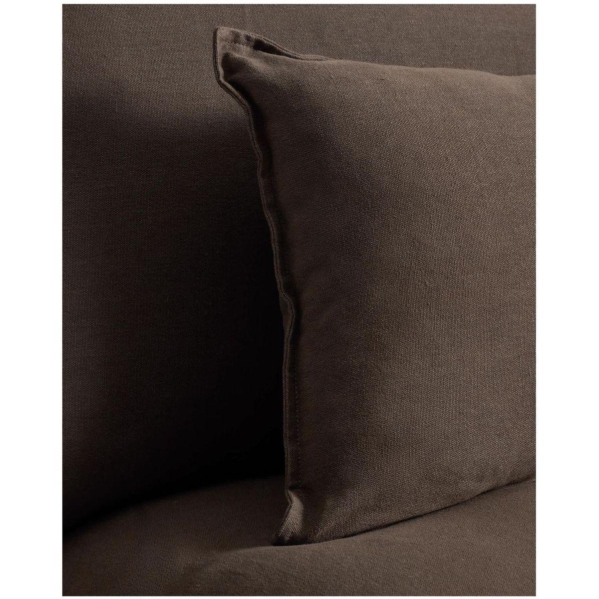 2-Sitzer-Modularsofa Anarela mit abnehmbarem Bezug aus Leinen in Taupe 180 cm FSC Mix Cr