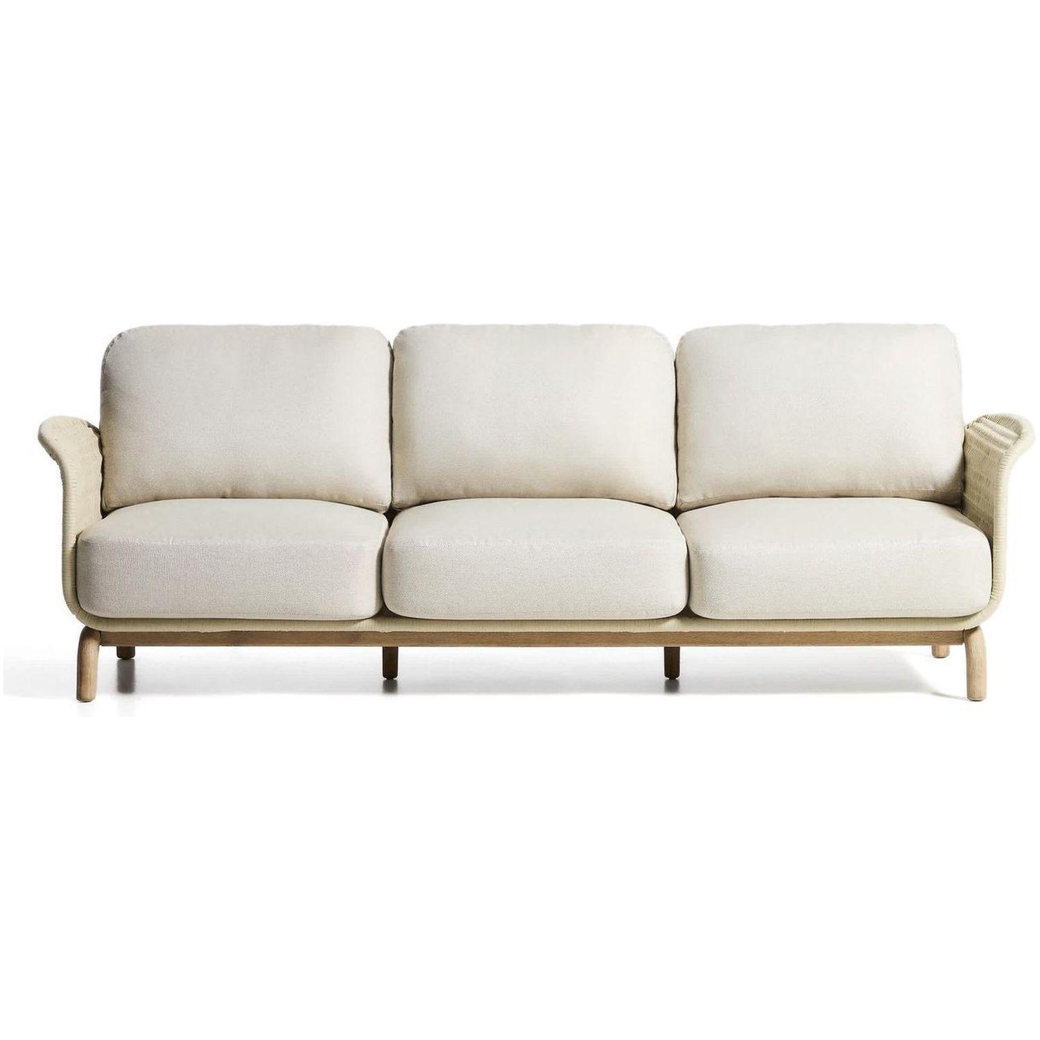 Gartensofa 3-Sitzer Alipa Akazienholz massiv Seil ecru 235