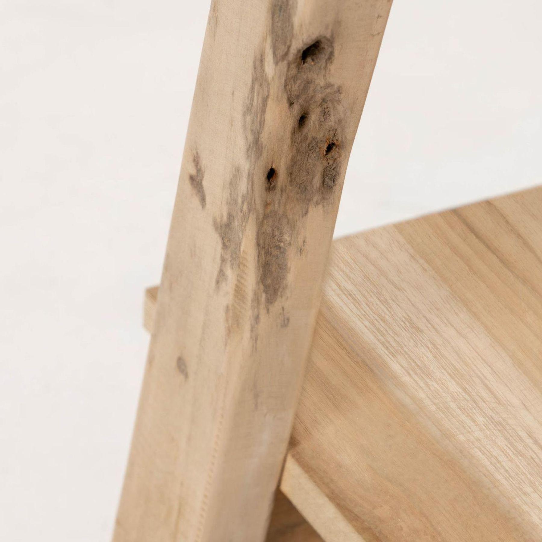 Holzbank Fajat Safara aus massivem recyceltem Teakholz 150