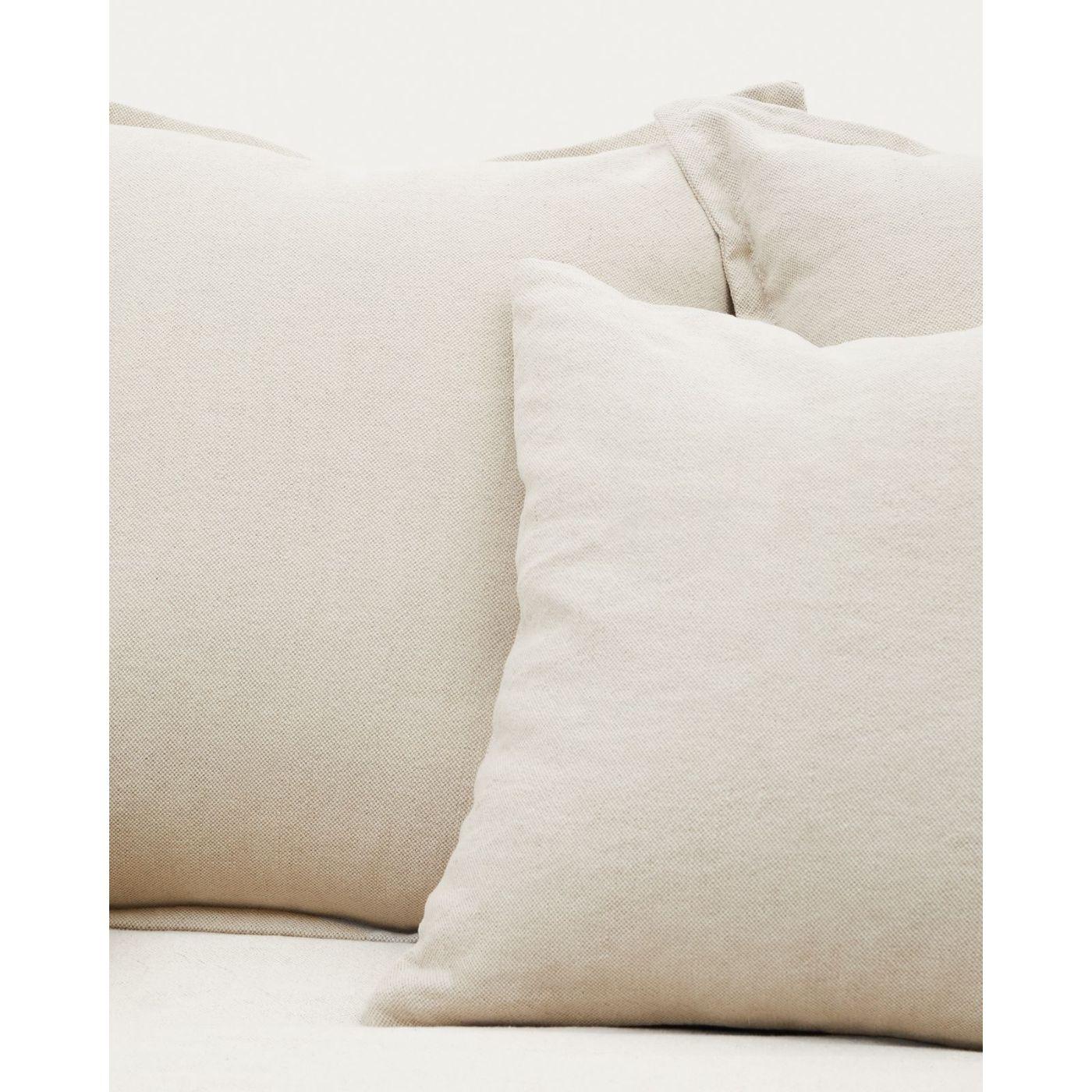 Ersatzbezug Sofa Zenira 3-Sitzer-Sofa Leinen beige 230