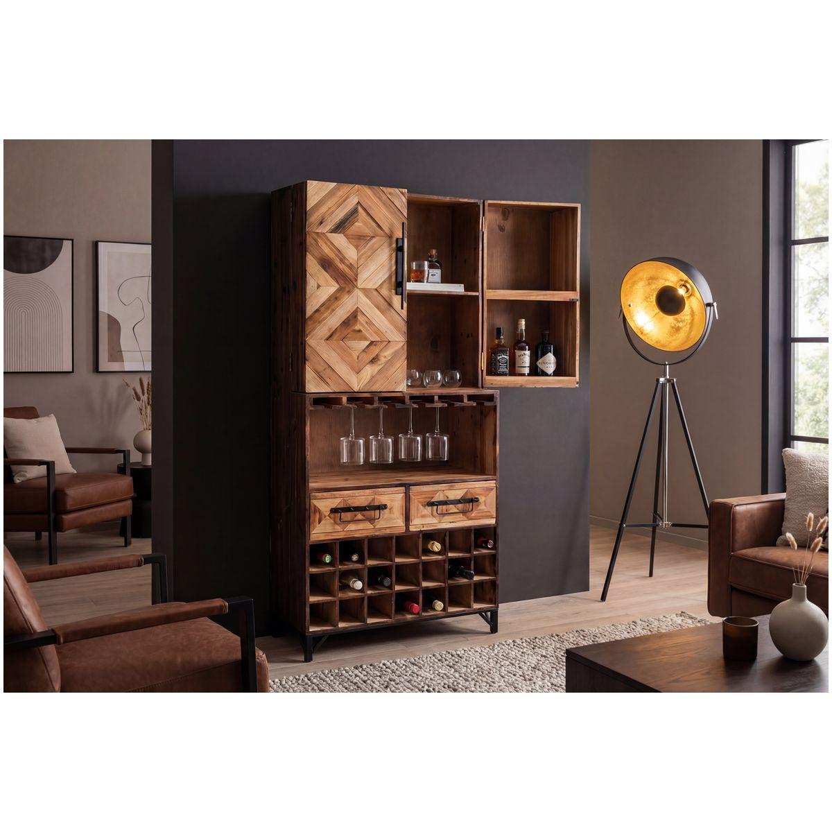 Barschrank Bologna Kiefernholz natur 71x160