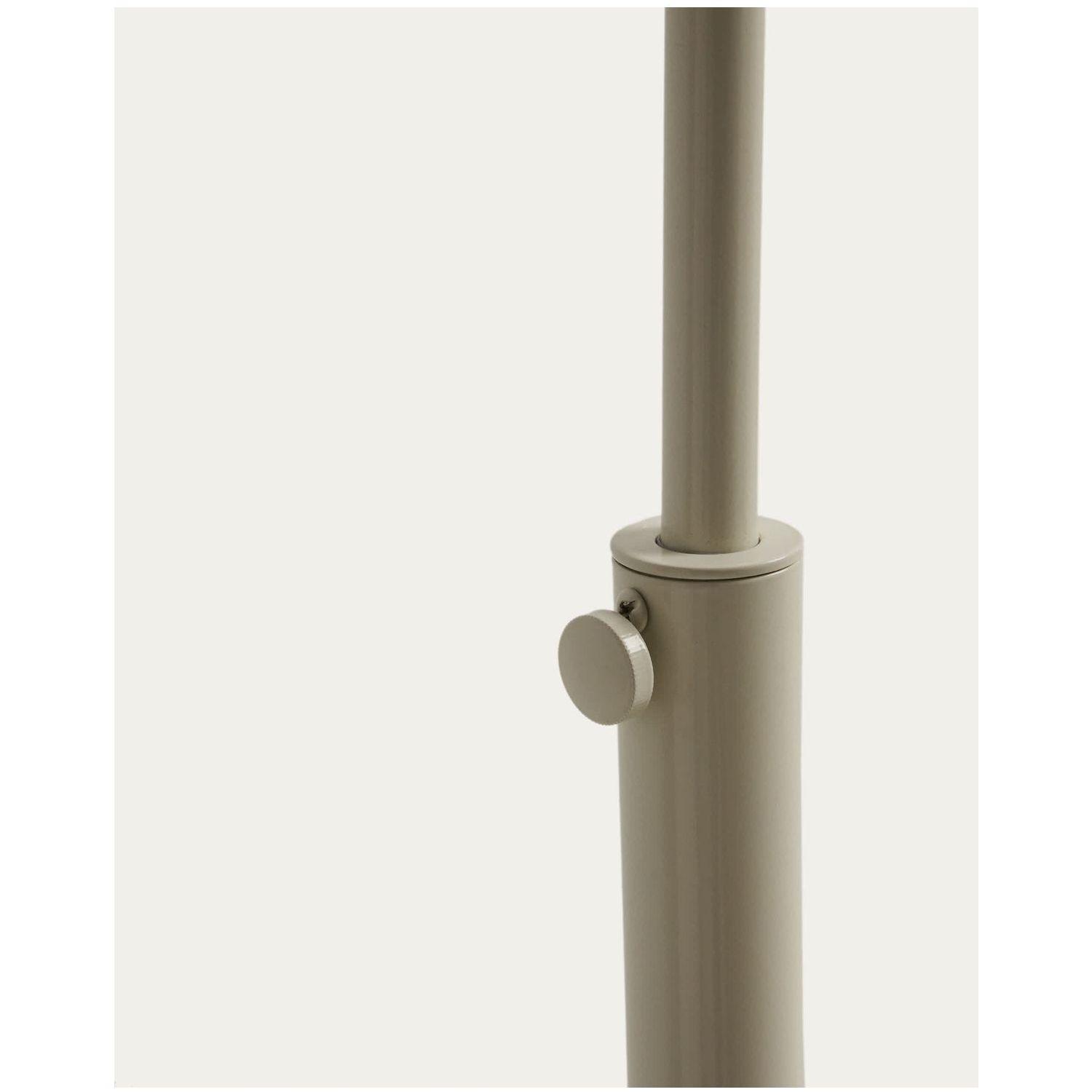 Bogenlampe Stehlampe Madali aus Stahl mit weissem Finish und weissem Marmor