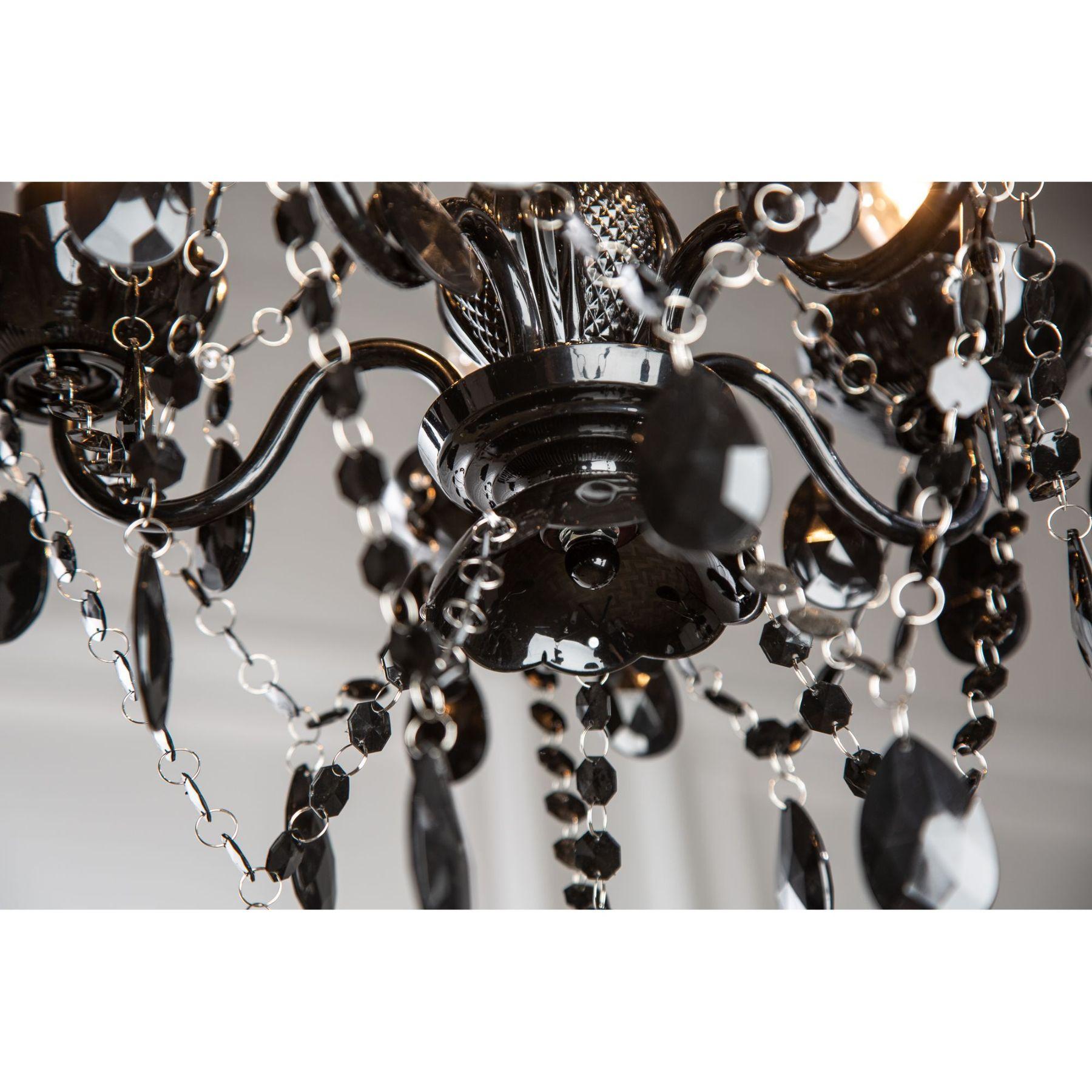 Kronleuchter Crystals S 5-armig schwarz