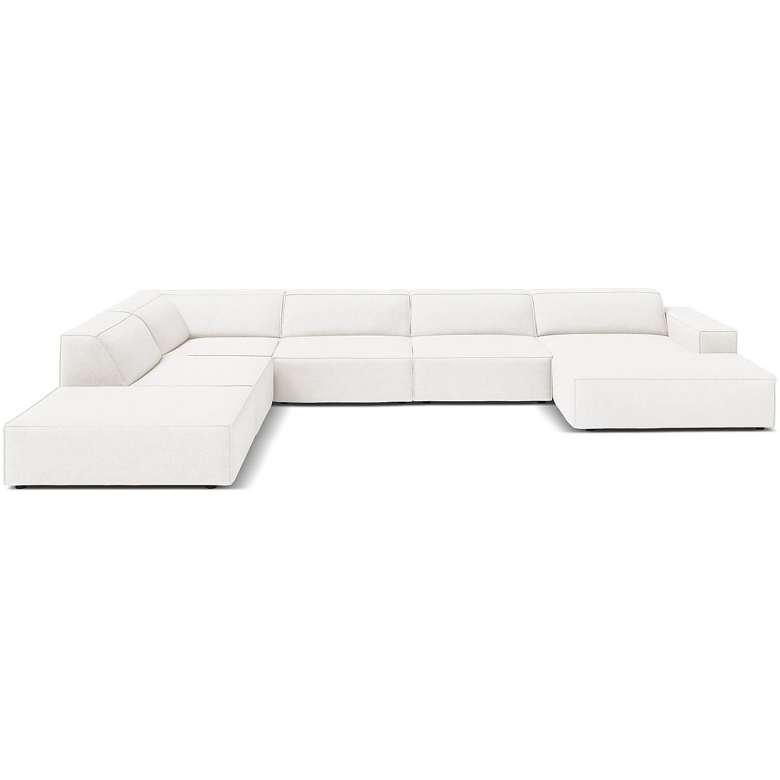 Wohnlandschaft U-Sofa Jodie 364x262x70 - Ausrichtung: links - Bezug: Boucle (Baloo), White