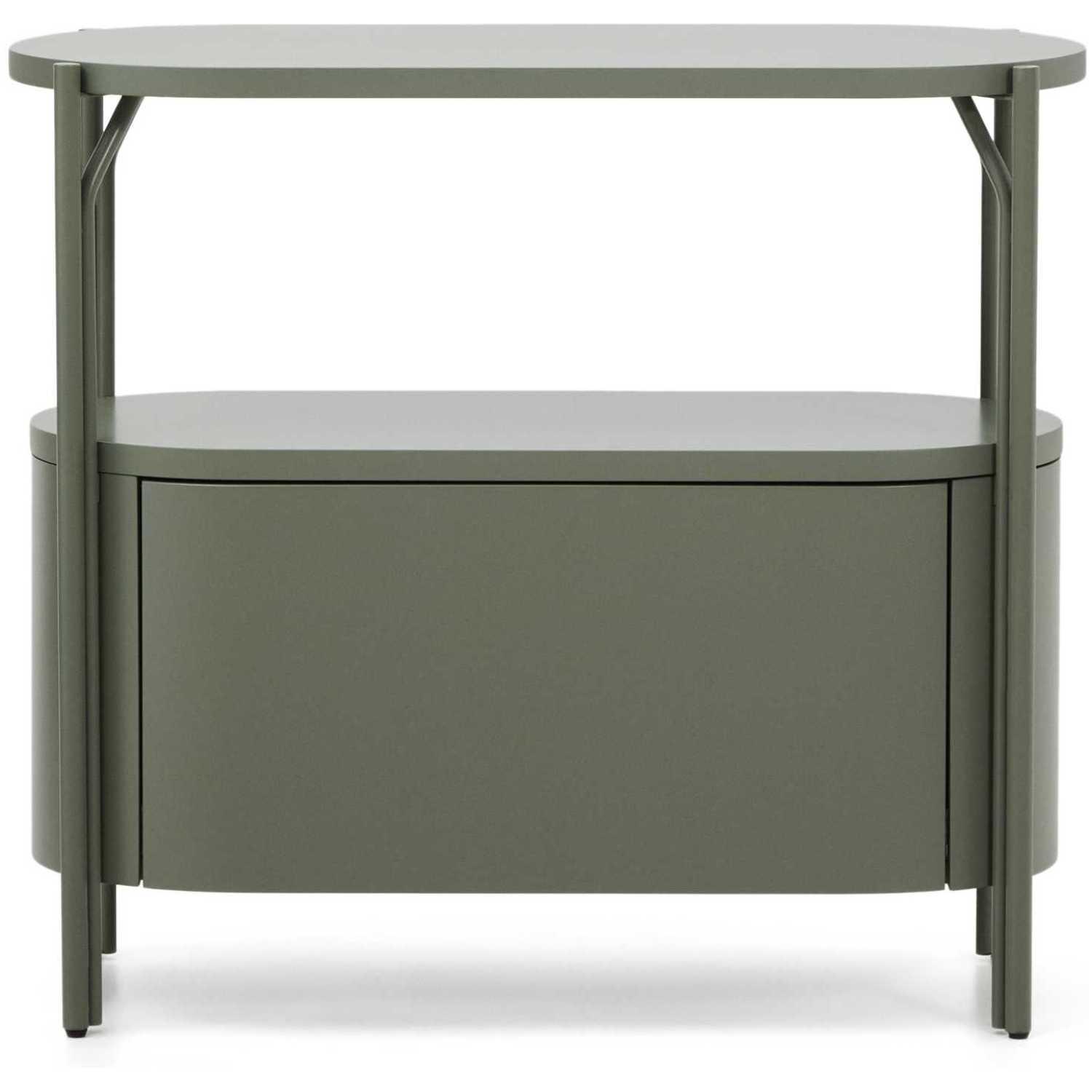 Badezimmermöbel Arely mit Stahlgestell und grün lackiertem MDF 90x40