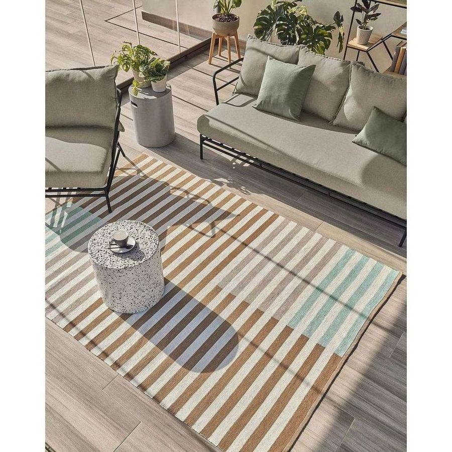 Jenell Outdoor Hocker aus Terrazzo weiss 35x35