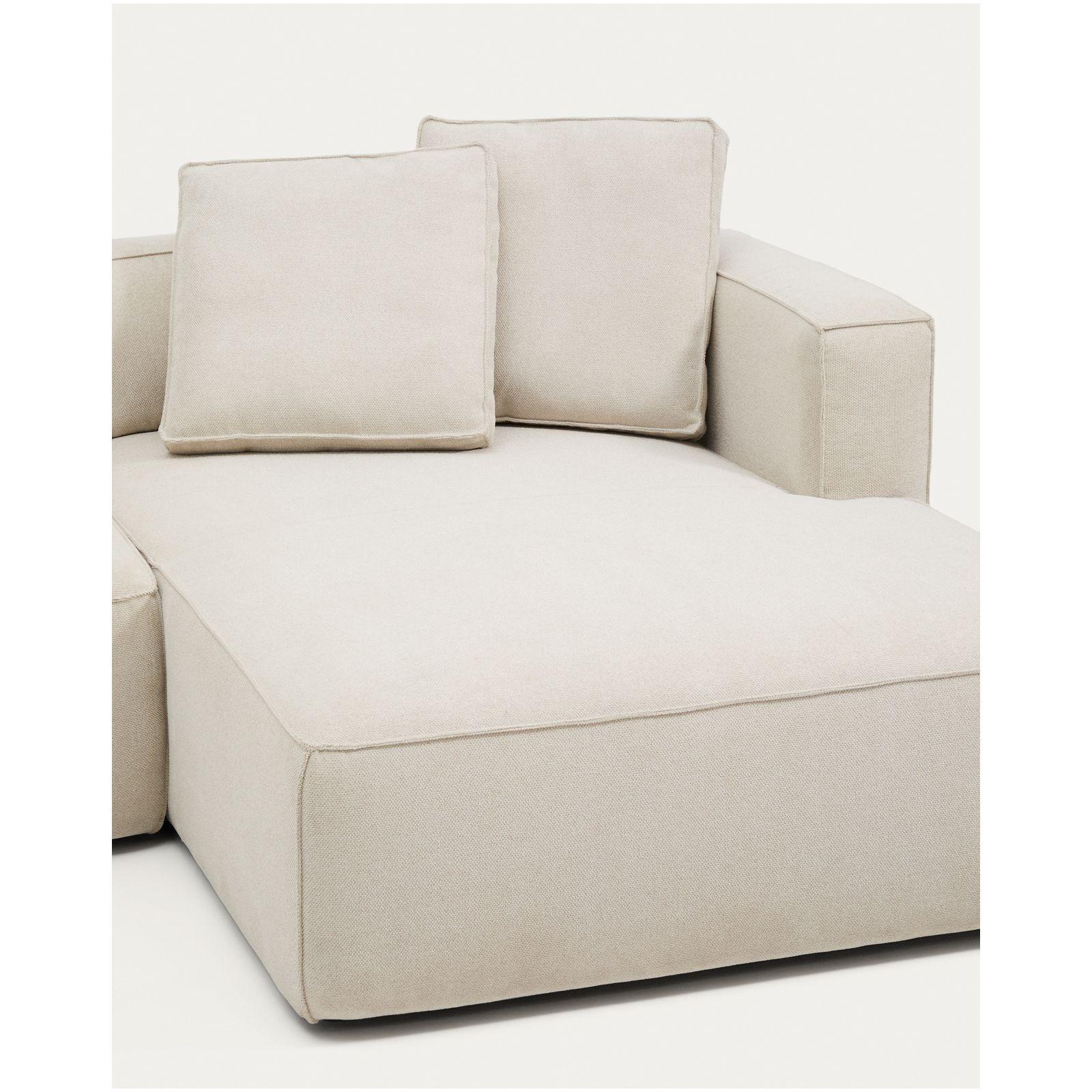 3-Sitzer Ecksofa Bettsofa Marela mit Chaiselongue rechts in beiger Chenille 236 cm FSC Mix Credit