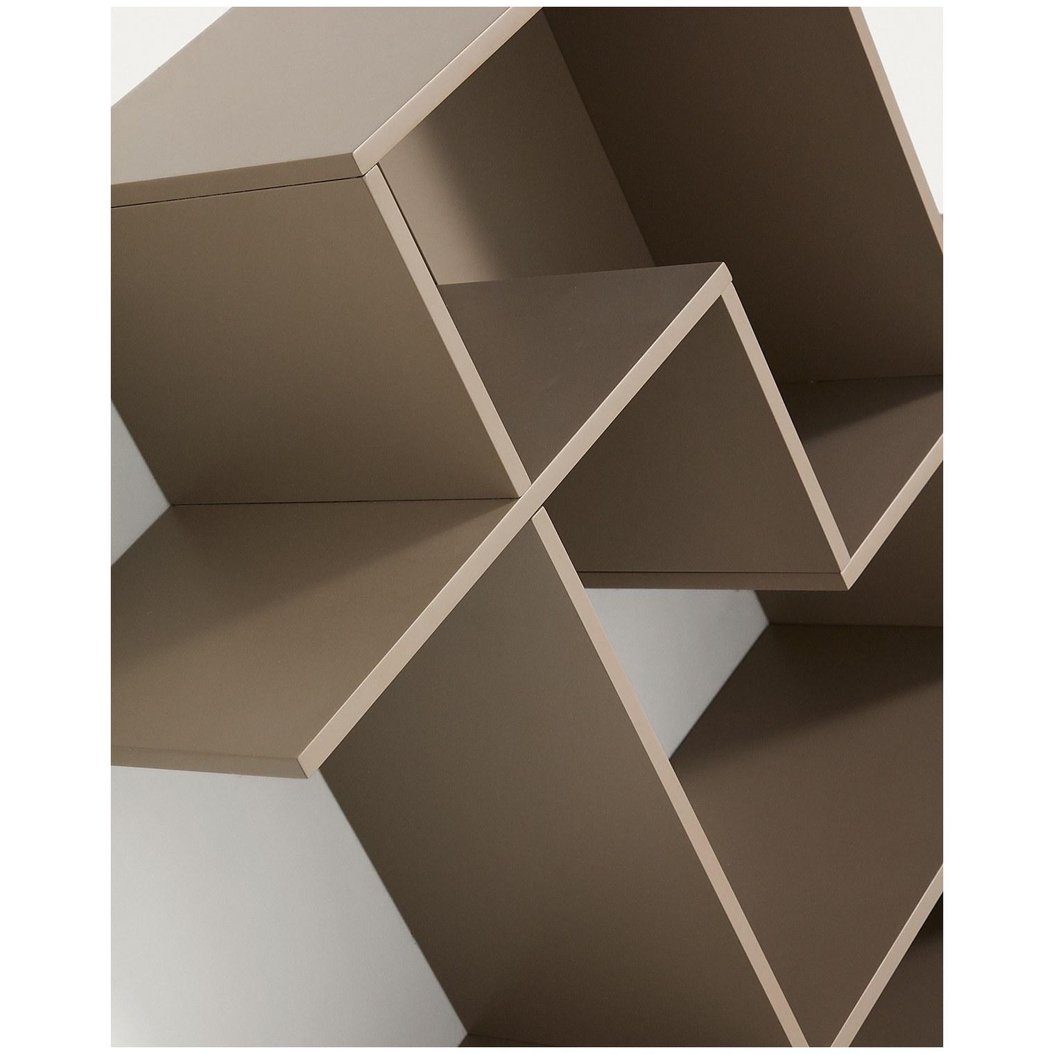 Modularregal Ina aus taupefarben lackiertem MDF 80x80 FSC 100%