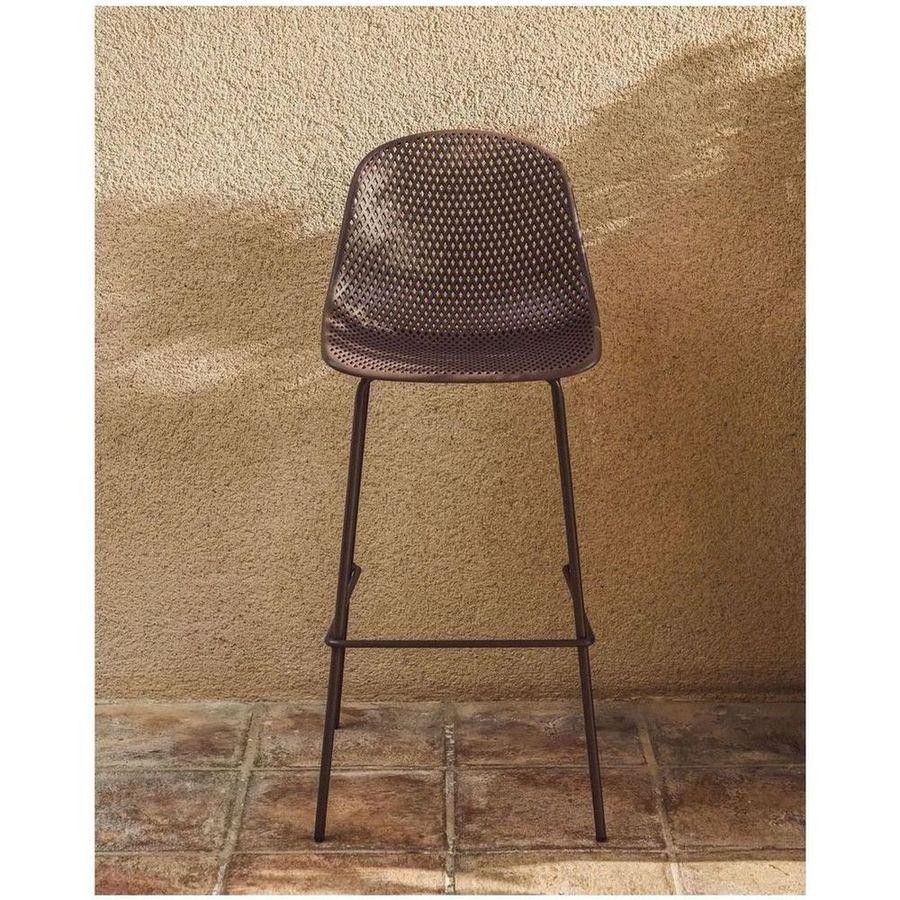Barhocker Outdoor Garten Quinby Quinby braun Sitzhöhe 75