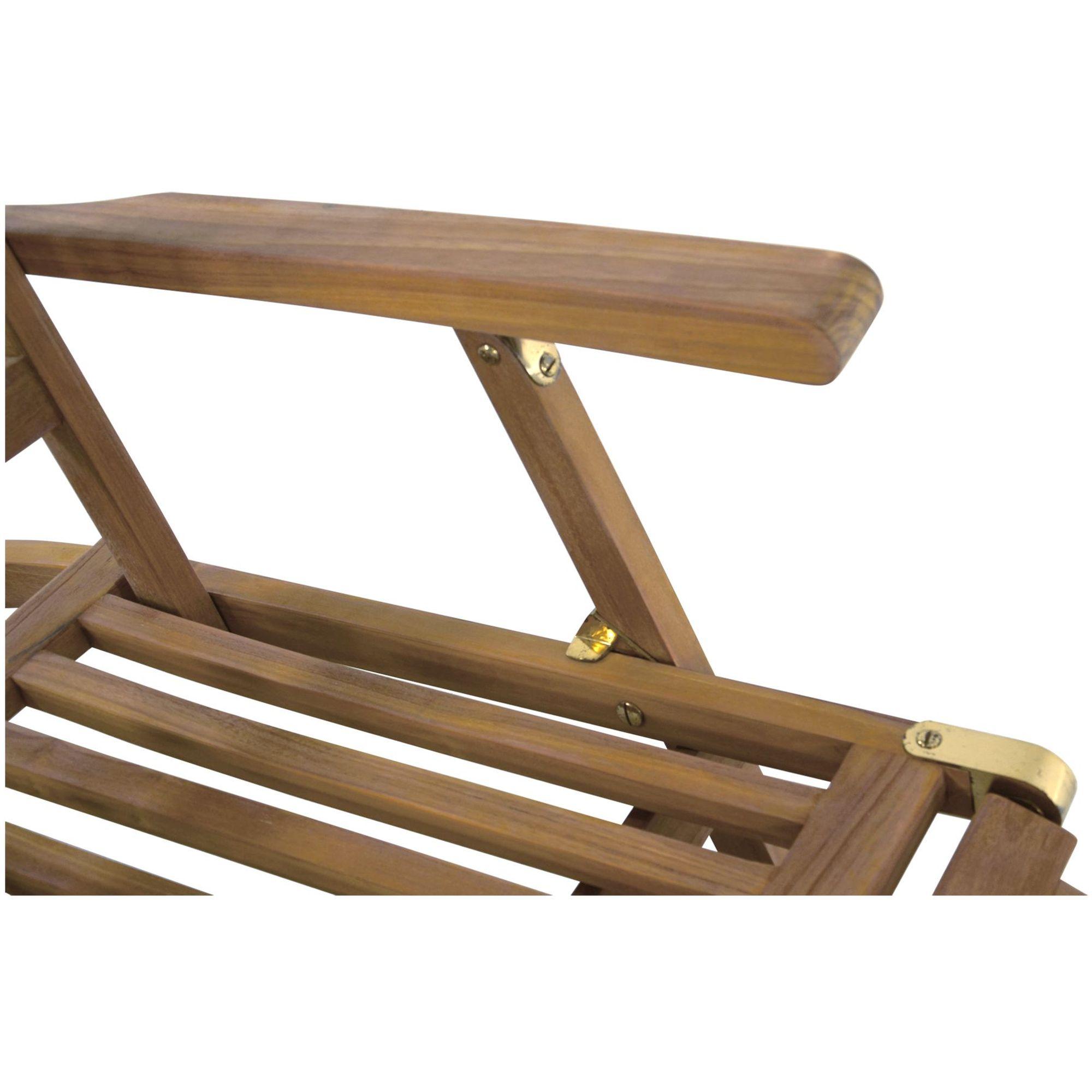 Liegestuhl Deckchair Teak (verstellbar)