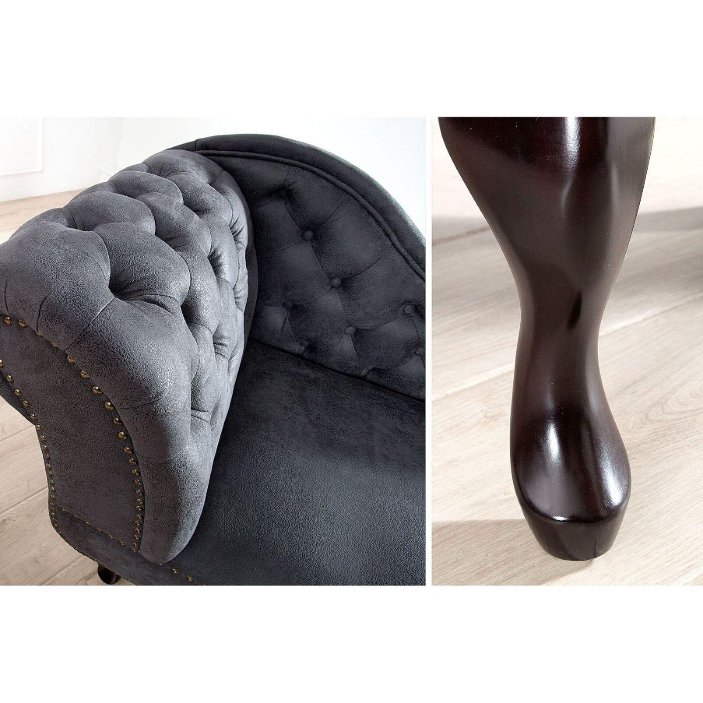 Chesterfield Recamiere Vintage Grau