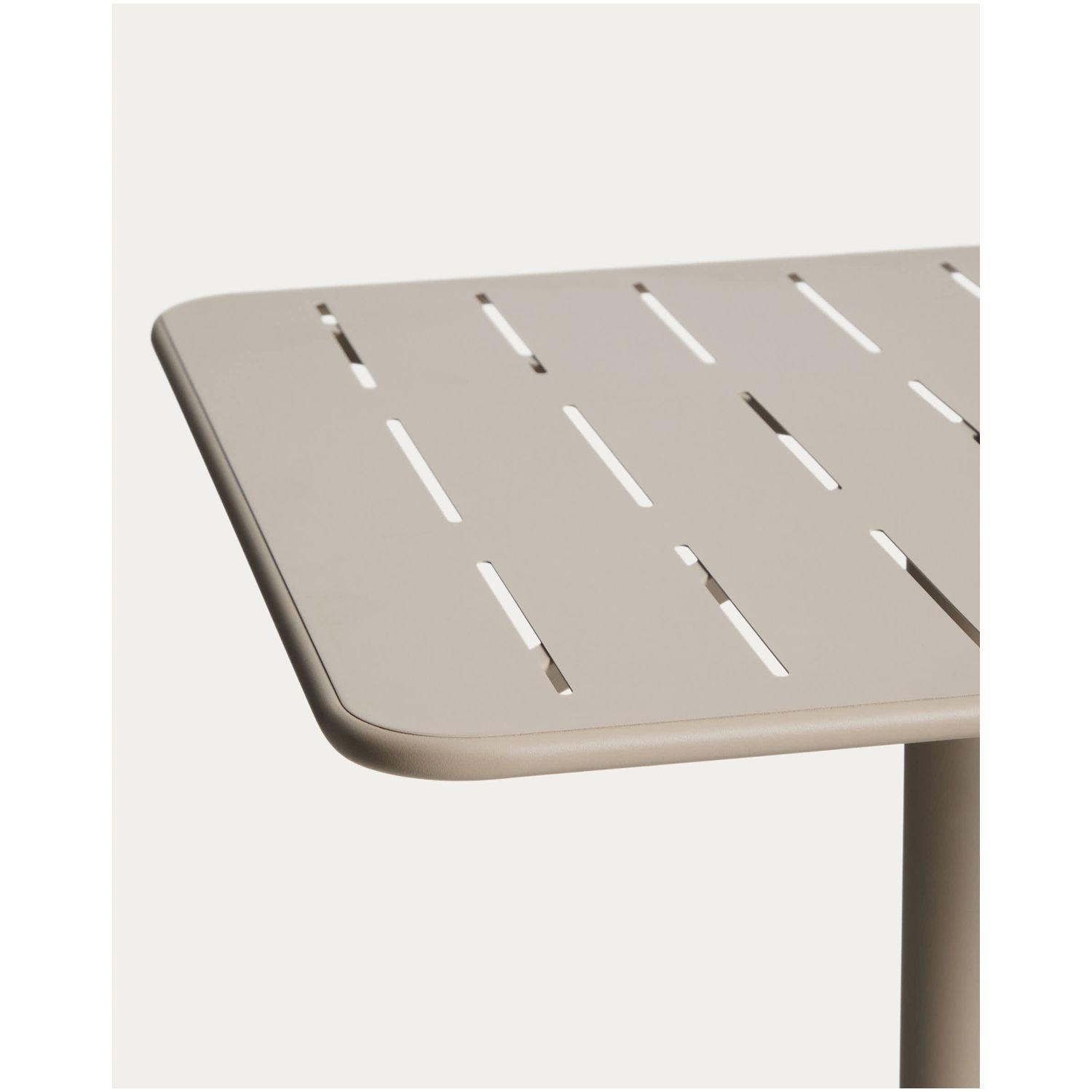 Gartentisch Bistro quadratisch Brai verzinkter Stahl taupe 70x70