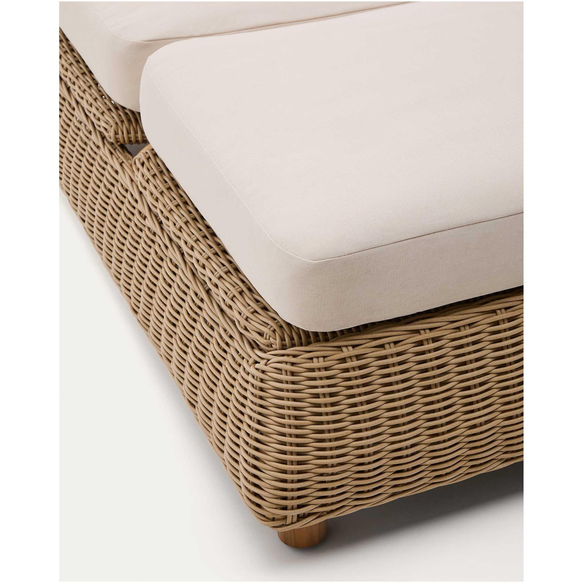 Doppelsonnenliege 2er Meria aus synthetischem Rattan