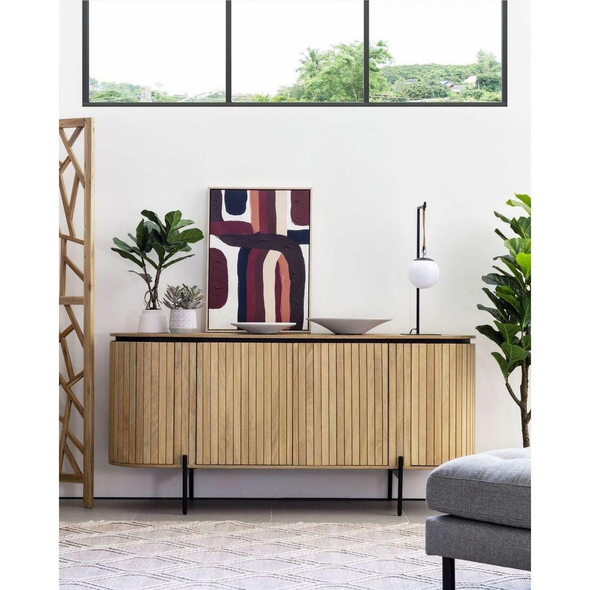 Sideboard  Licia mit 4 Türen Mangoholz natur 170