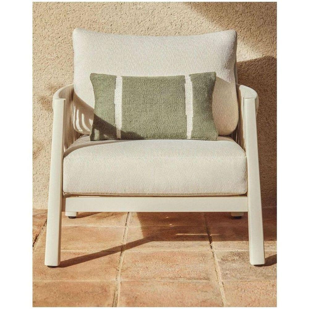 Kissenbezug Daila mit Ikat-Muster 100% PET Jacquard grün 30x50
