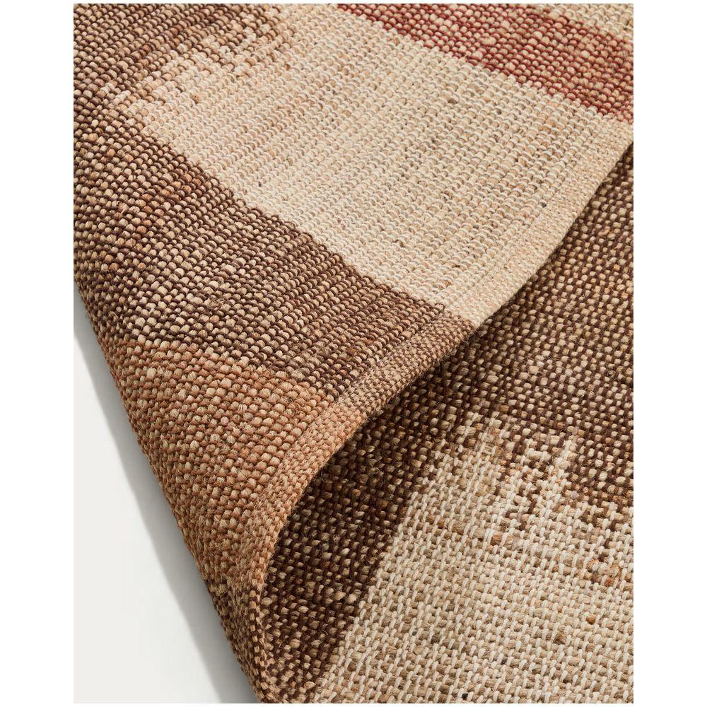 Teppich Domira aus Jute mit mehrfarbiger Ikat-Grafik 200x300