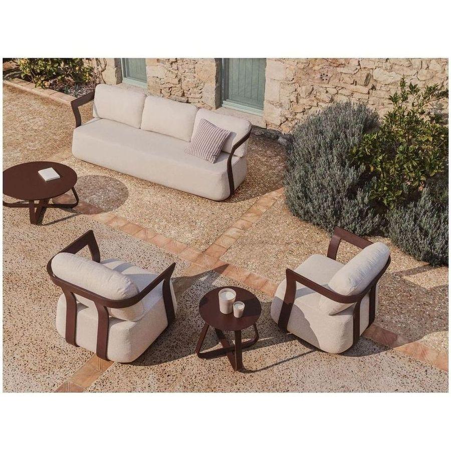 Garten Kissenbezug Dirome 100% PET beige gestreift 45x45