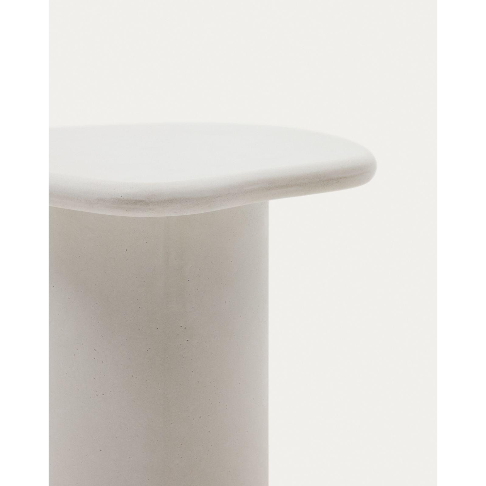 Beistelltisch Macarella Zement weiss 48x47