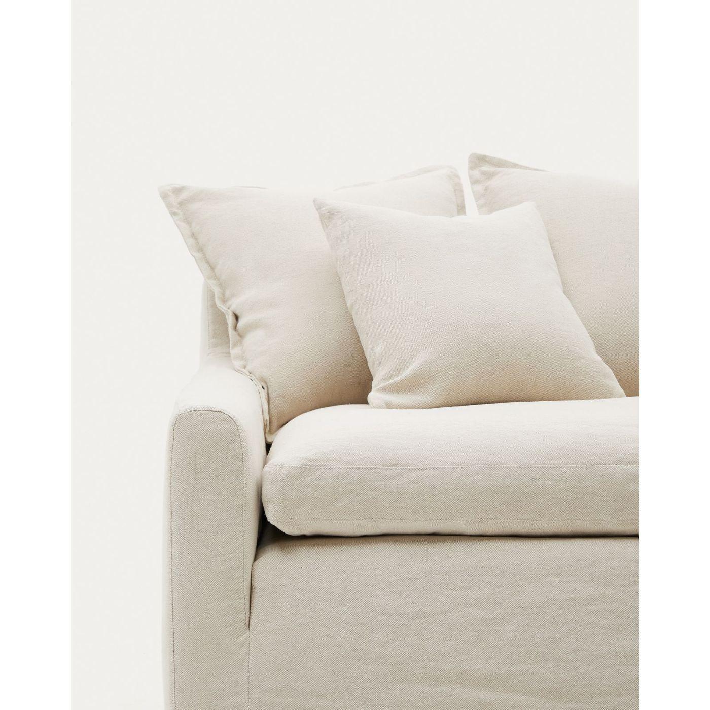 Ersatzbezug Sofa Zenira 3-Sitzer-Sofa Leinen beige 230