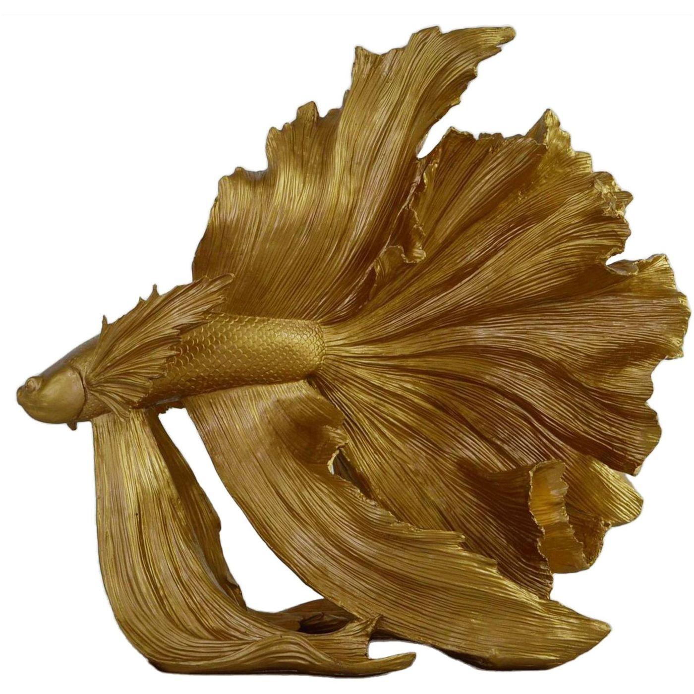 Deko Fisch Crowntail gold 63