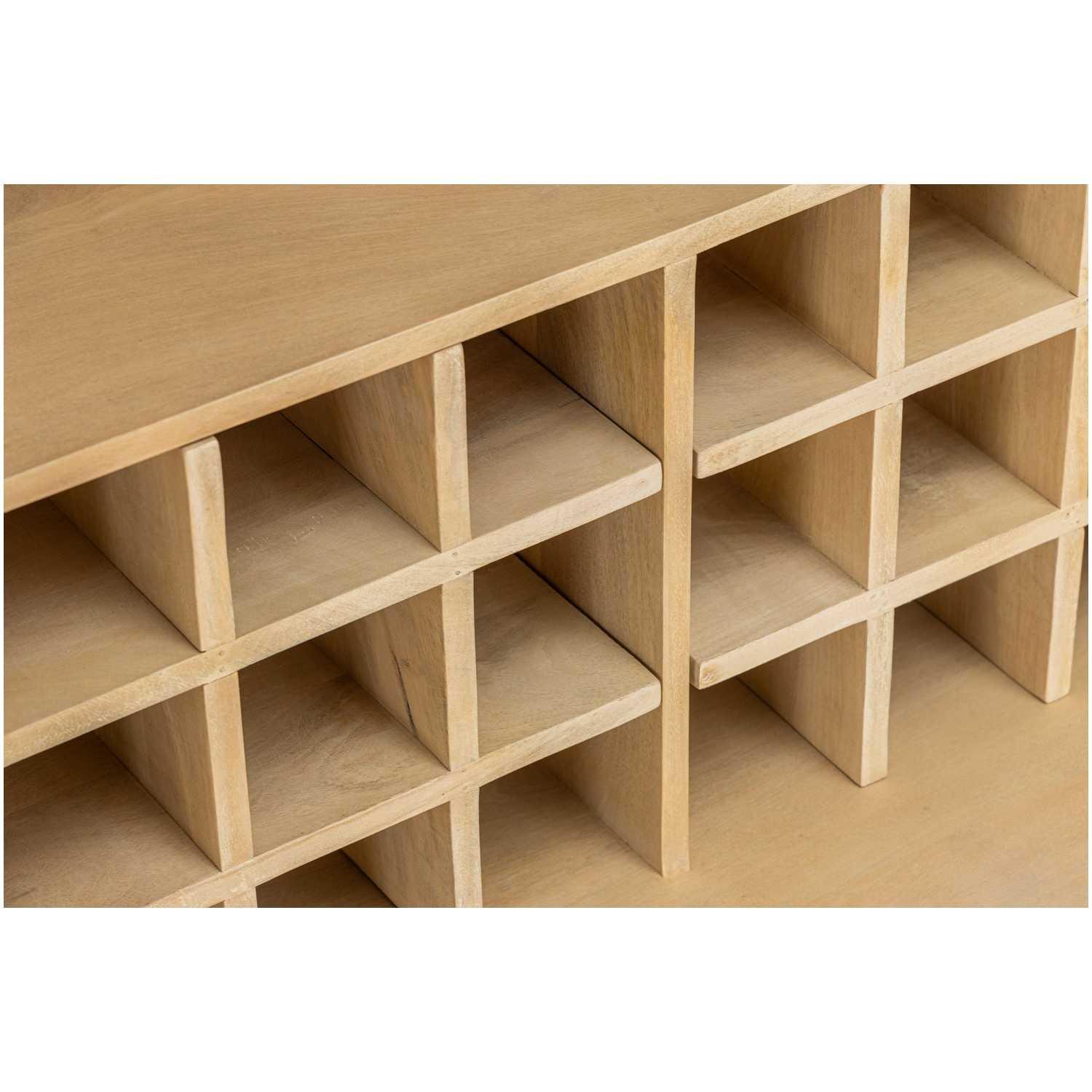 Barschrank mit Sockel ArtDeco Mangoholz weiss gekälkt 95x141