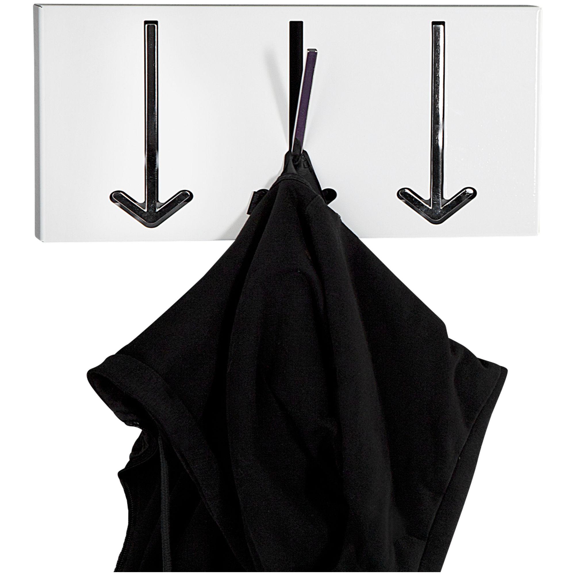 Wandgarderobe Pfeil 3er weiss