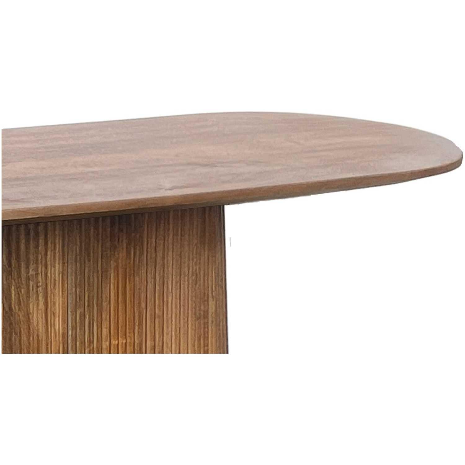 Konsole abgerundet El Paso Mangoholz vintage braun 140