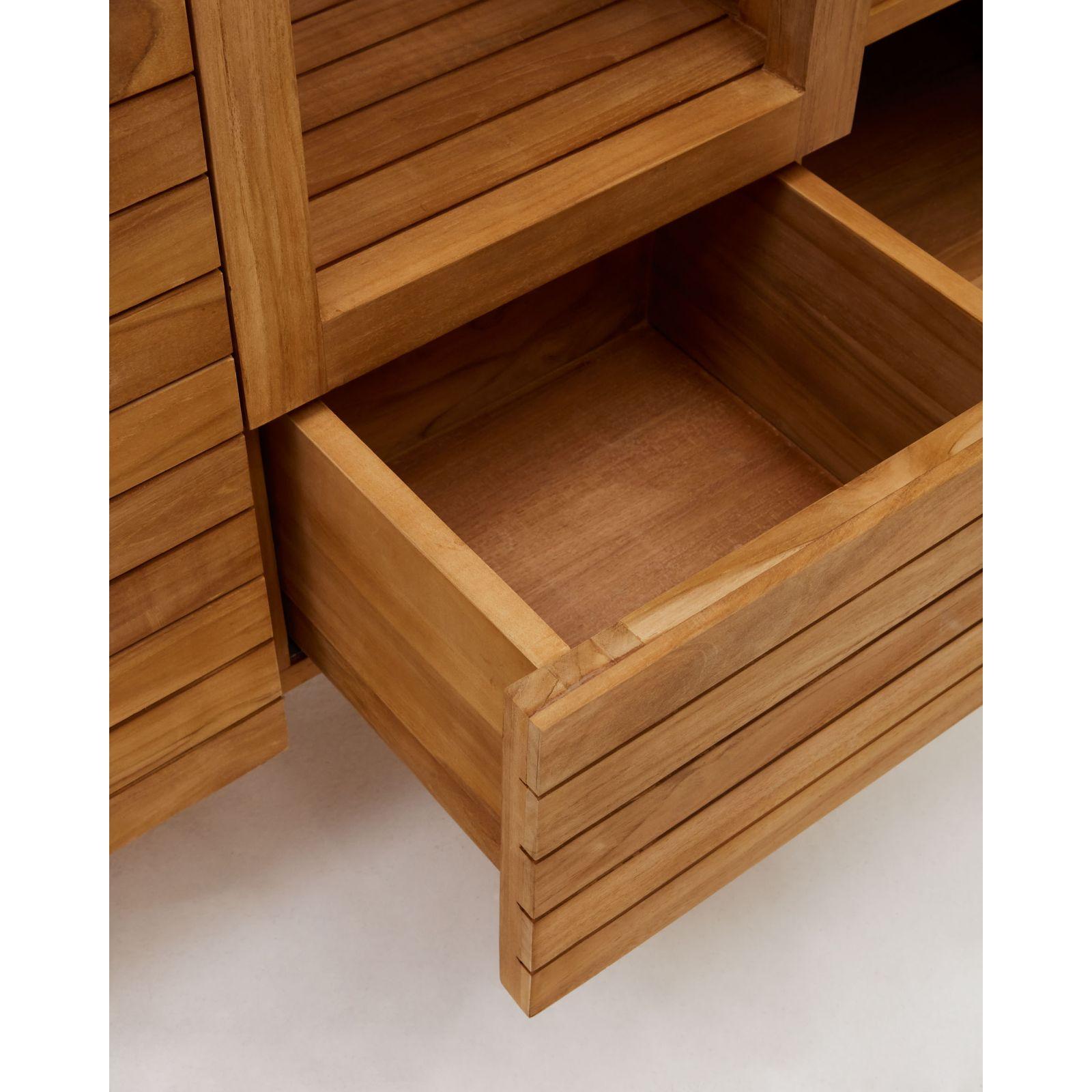 Badezimmermöbel Unterschrank Neria Teakholz massiv Natur 120x45