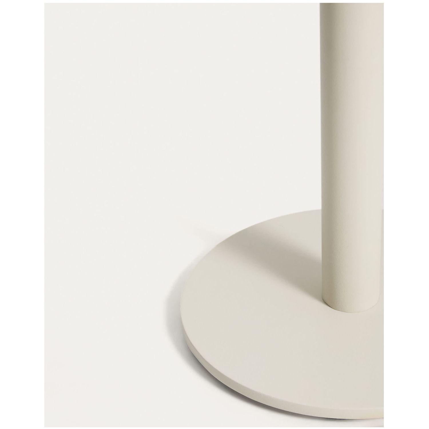 Garten Beistelltisch rund Asinara Aluminium beige 40x40