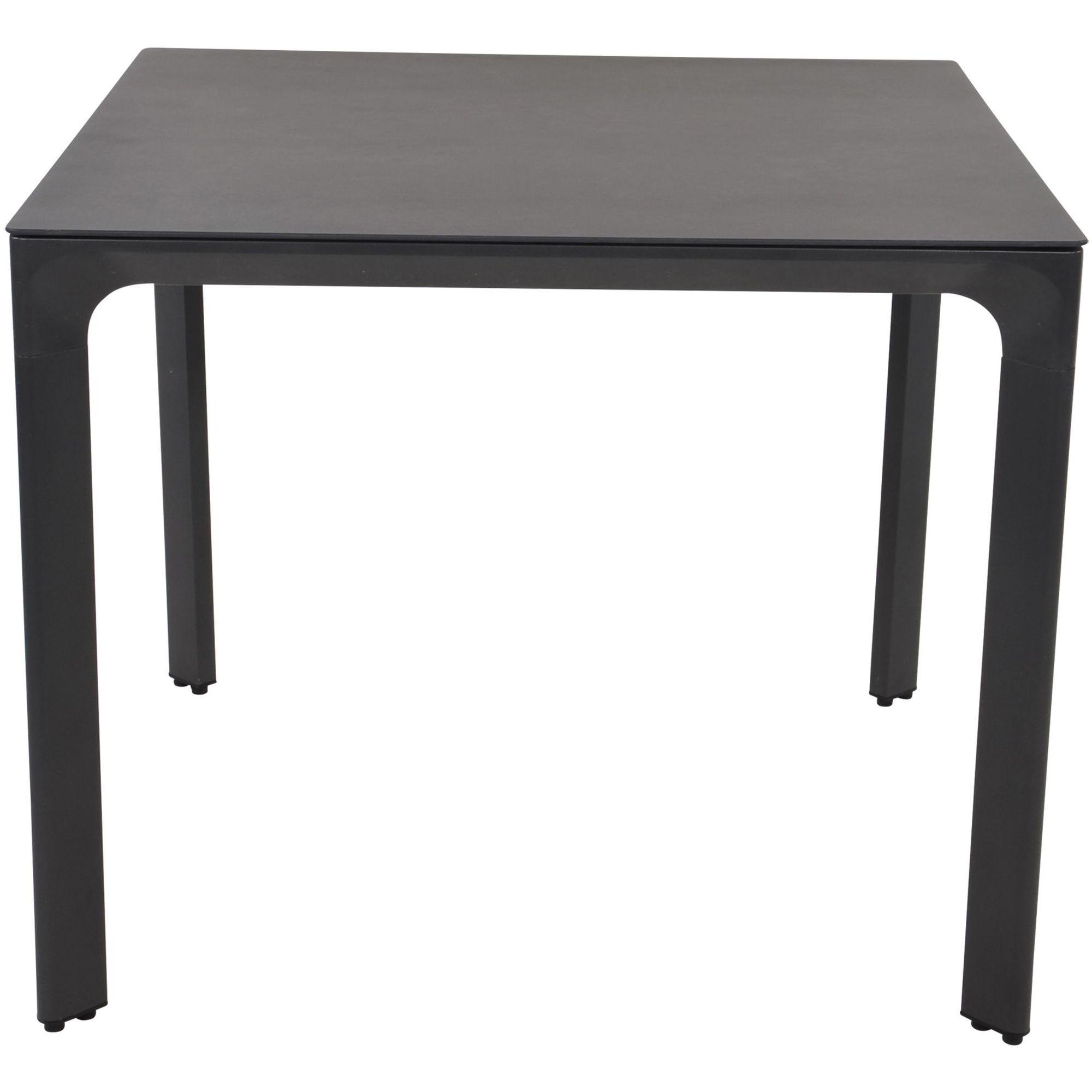 Gartentisch quadratisch Casa Glas Aluminium 90x90