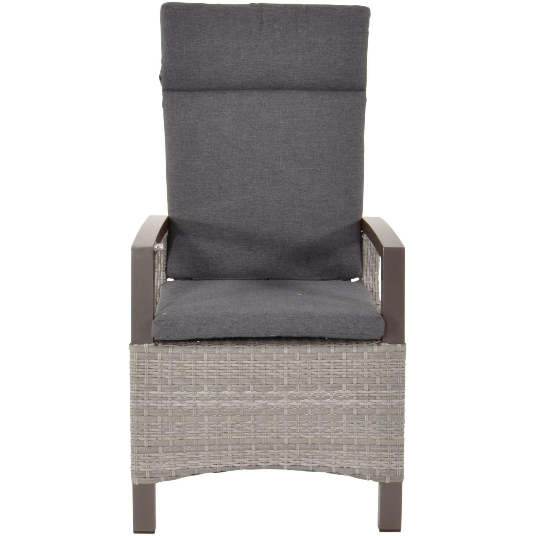 Poly Rattan Gartenstuhl Parma stone (verstellbar)