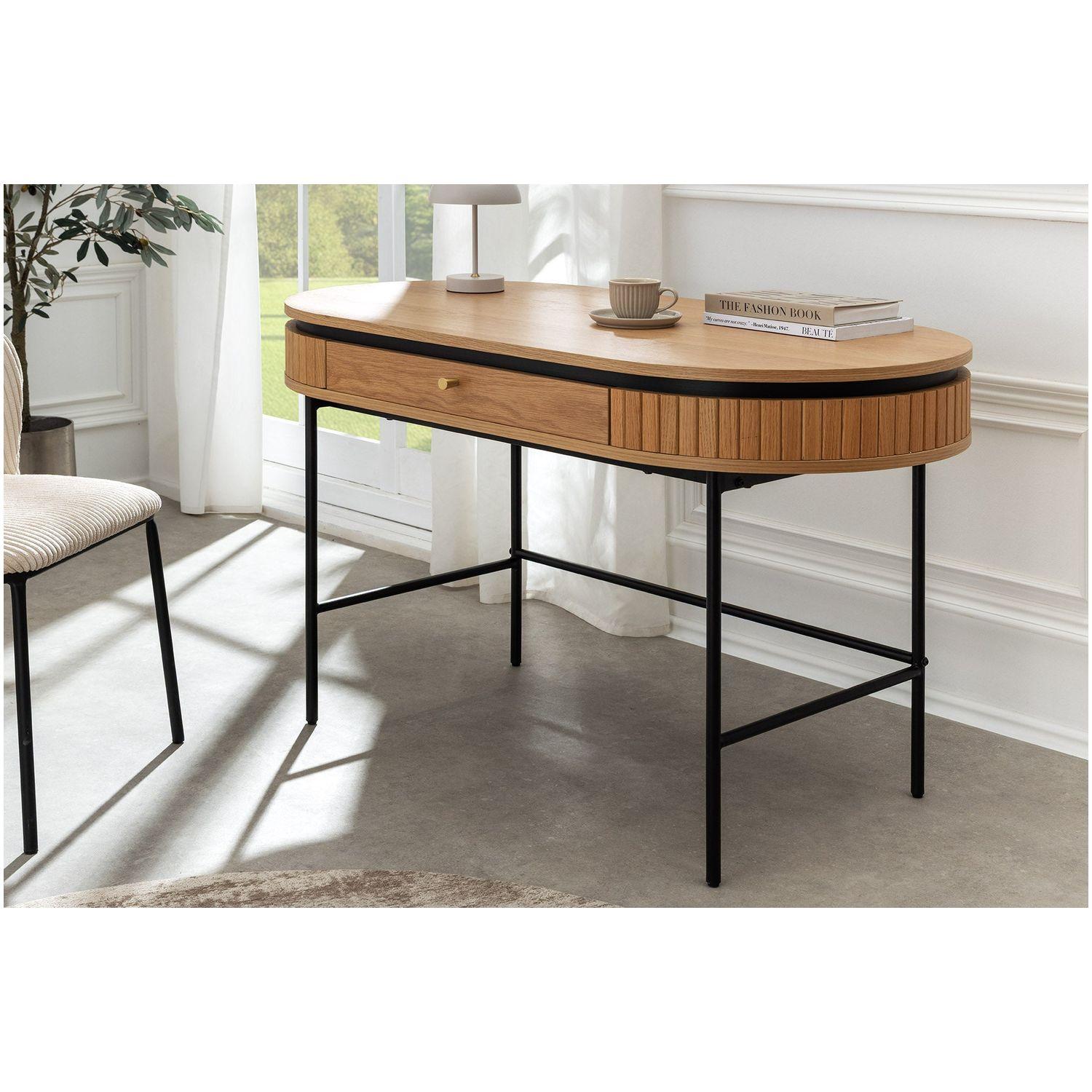 Schreibtisch Barcelona Studio Eichenholzfurnier natur 120