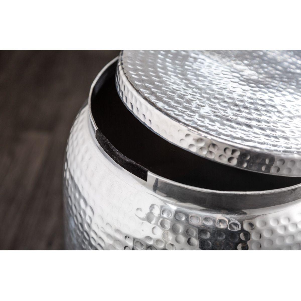 Beistelltisch rund Bazzar Storage 35cm Aluminium silber
