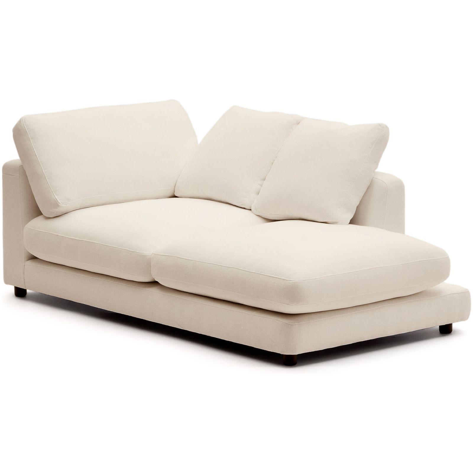 Chaiselongue Recamiere Gala rechts Stoff beige 193x105